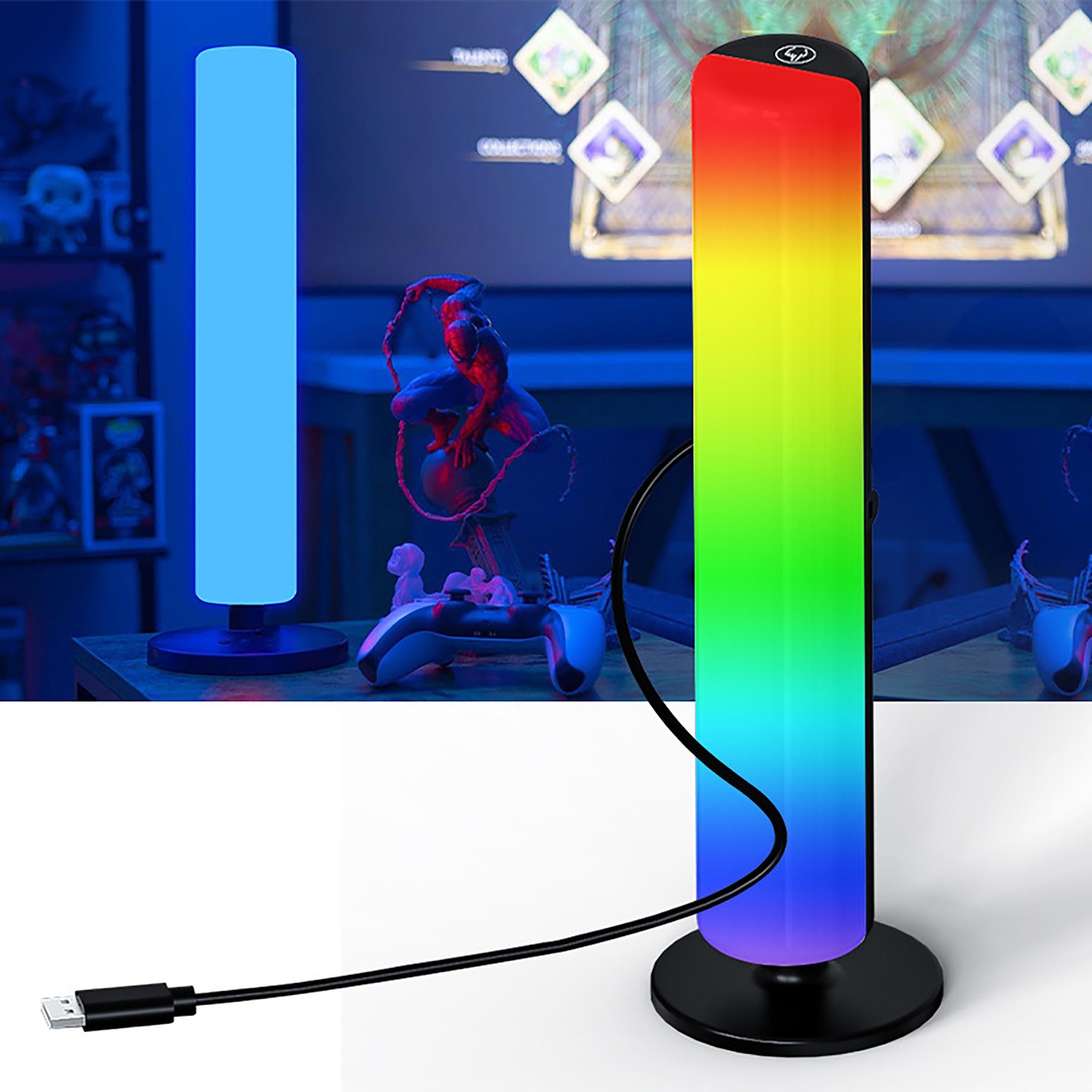 Yoyaxi LED Dekolicht USB-RGB-Feuerwerk-LED-Lichtleiste, Dream Color  Bluetooth APP/Fernbedienungsmusik