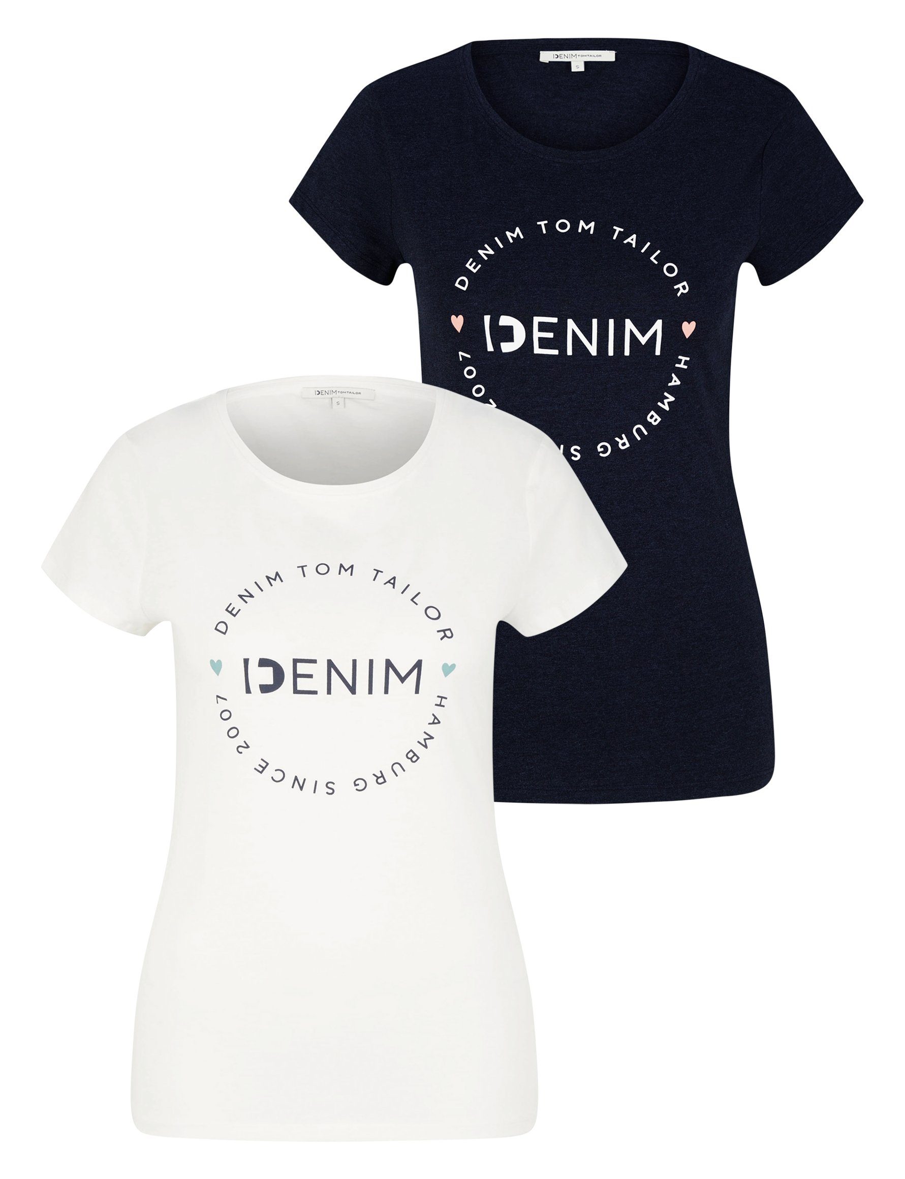 TOM TAILOR Denim T-Shirt (Packung, 2-tlg., günstig online kaufen