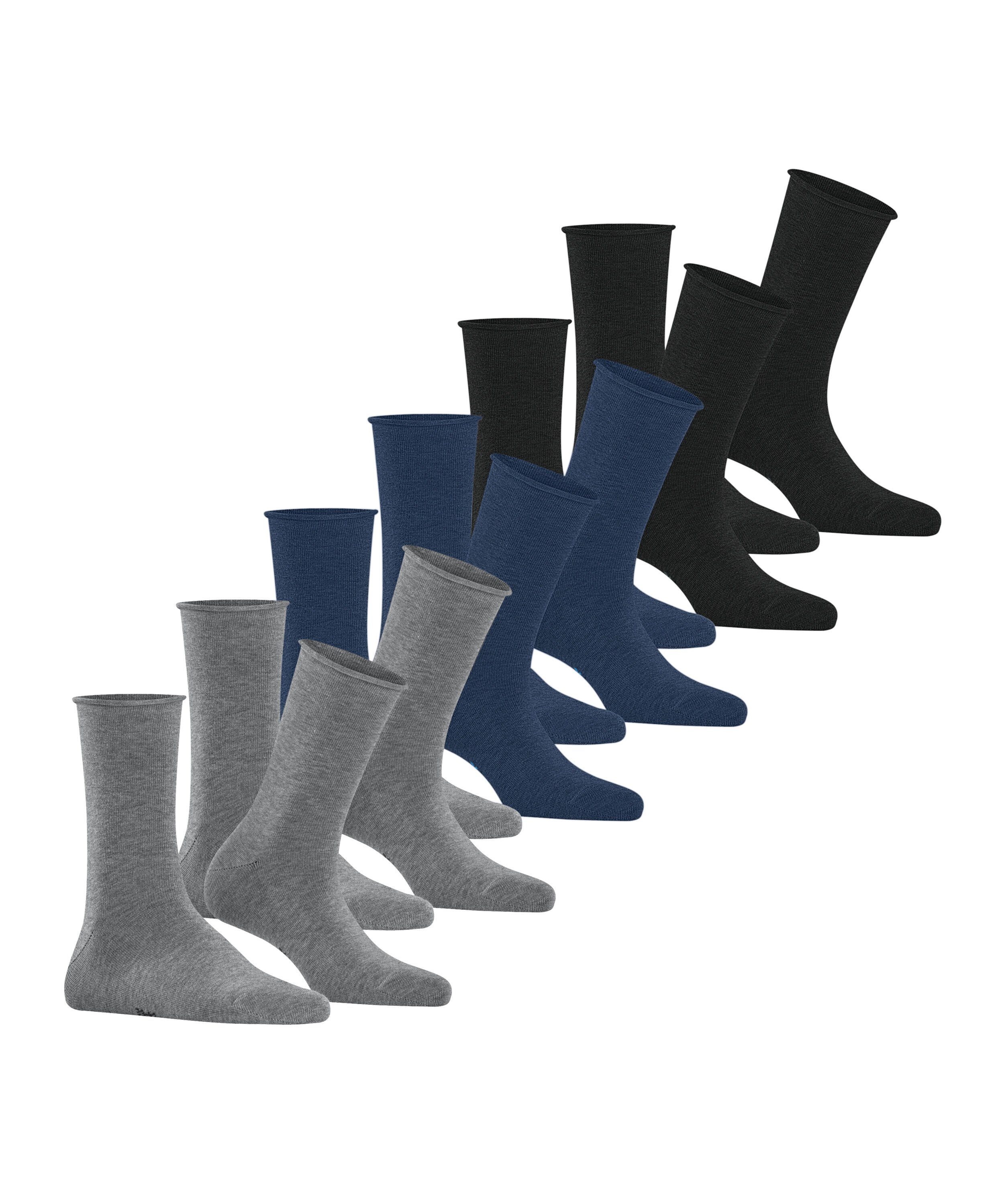 FALKE Socken Happy 6-Pack Socken (6-Paar) Set aus 6 Paar Baumwollstrümpfen