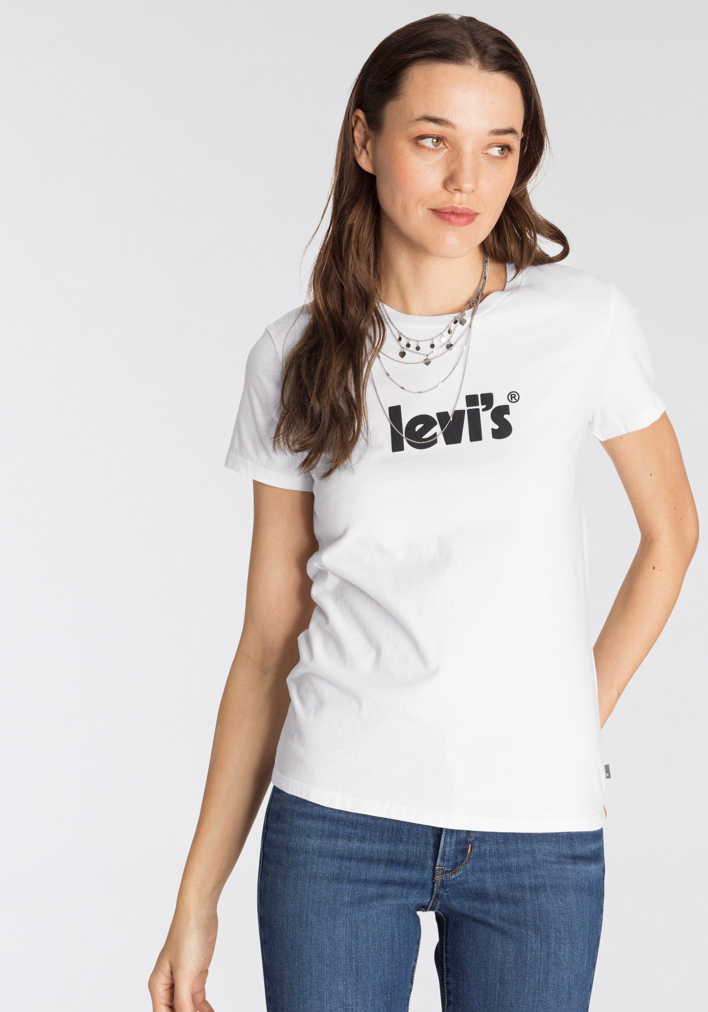 Levi's® THE Markenschriftzug TEE kristallweiß Mit PERFECT T-Shirt