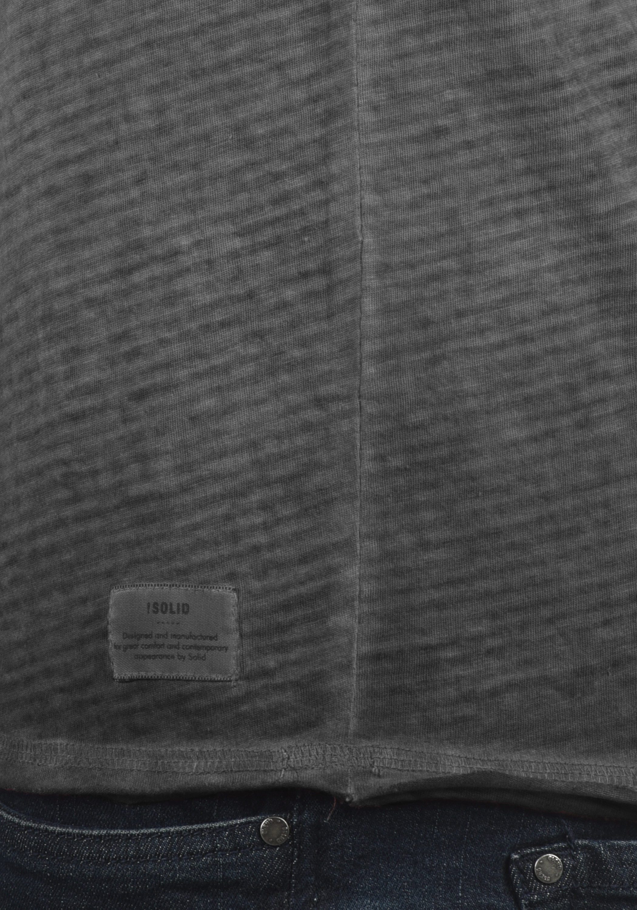 Solid Rundhalsshirt SDRoy Kurzarmshirt mit (9000) Brusttasche Black