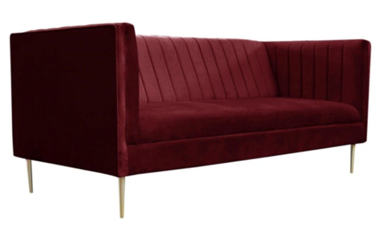 Couch sofas Luxus 2-Sitzer, wohnzimmer zweisitzer Polster Bordaux burgund JVmoebel rot