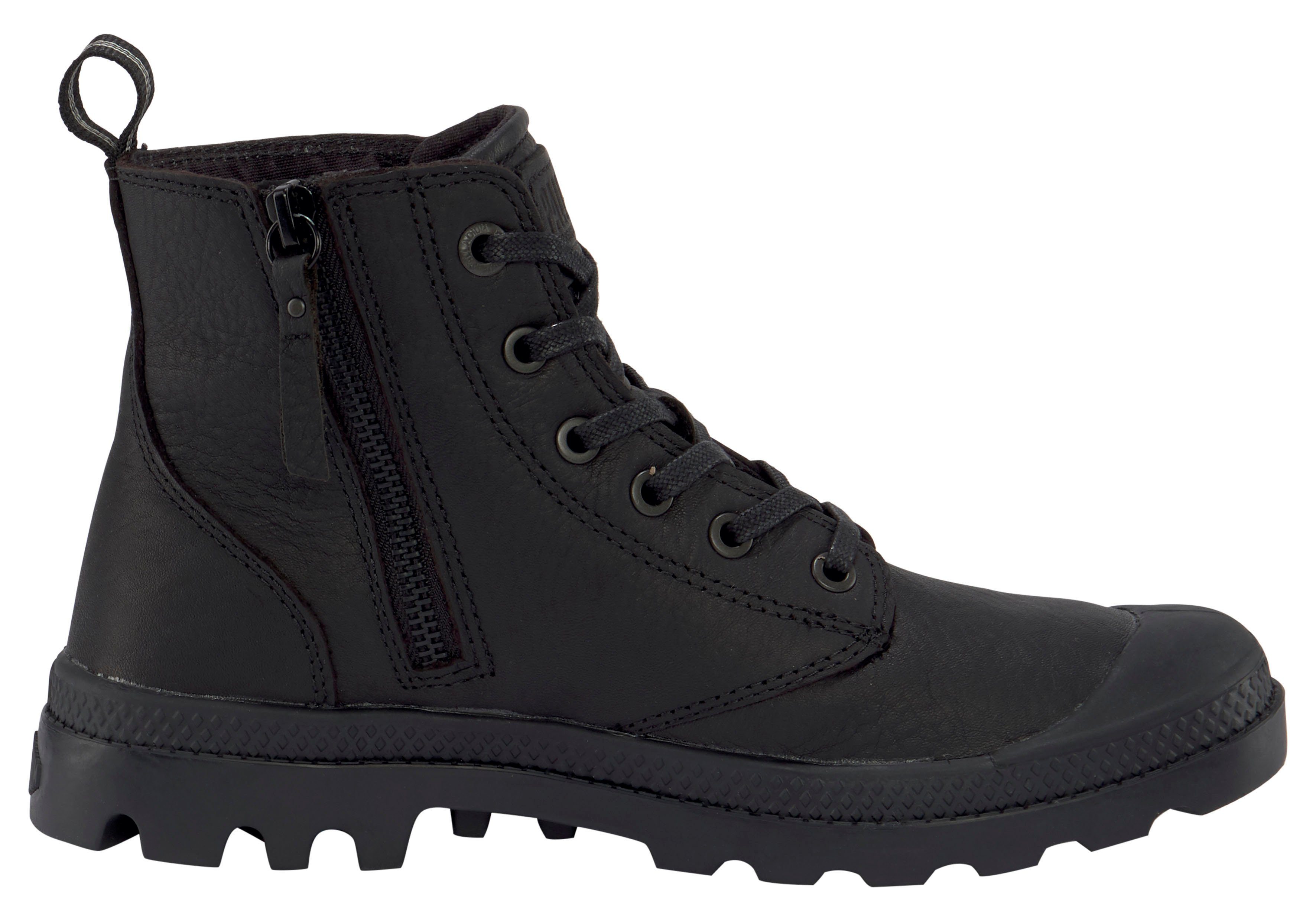 LTH schwarz Palladium ESS Schnürboots ZIP PAMPA