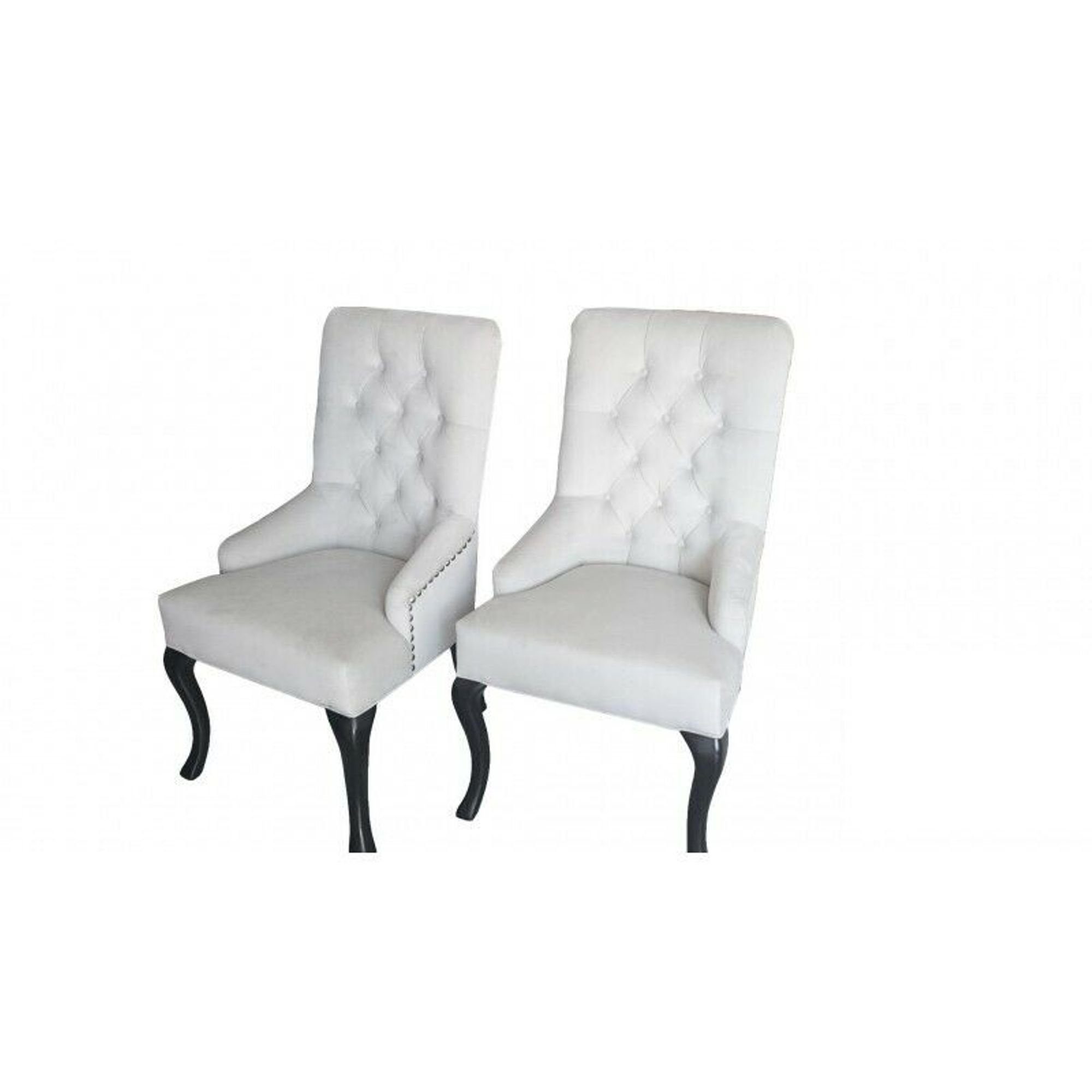 JVmoebel Stuhl, Design Bar Chesterfield Barhocker Sessel Stuhl Hocker Tresen Textil Bar Chair Weiß