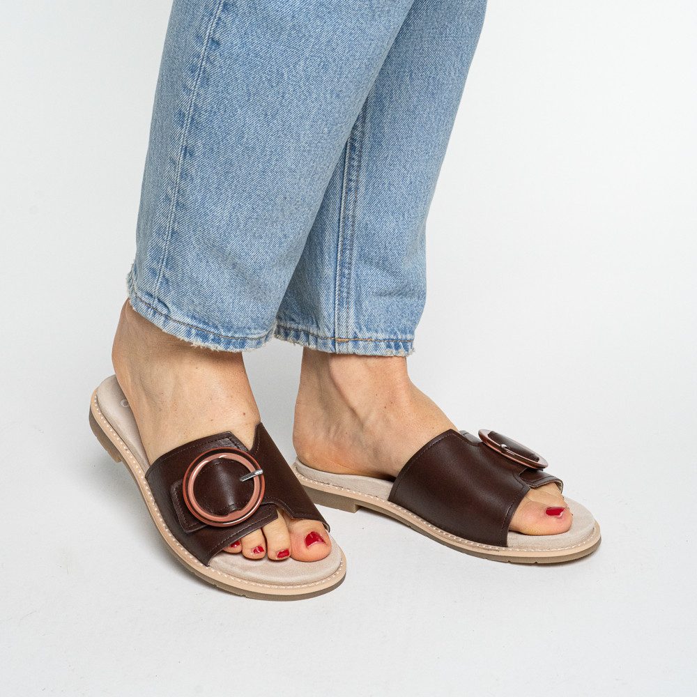 Ara ELBA Pantolette Sommerschuh, Schlupfschuh mit Zierschnalle, in Weite G (weit)