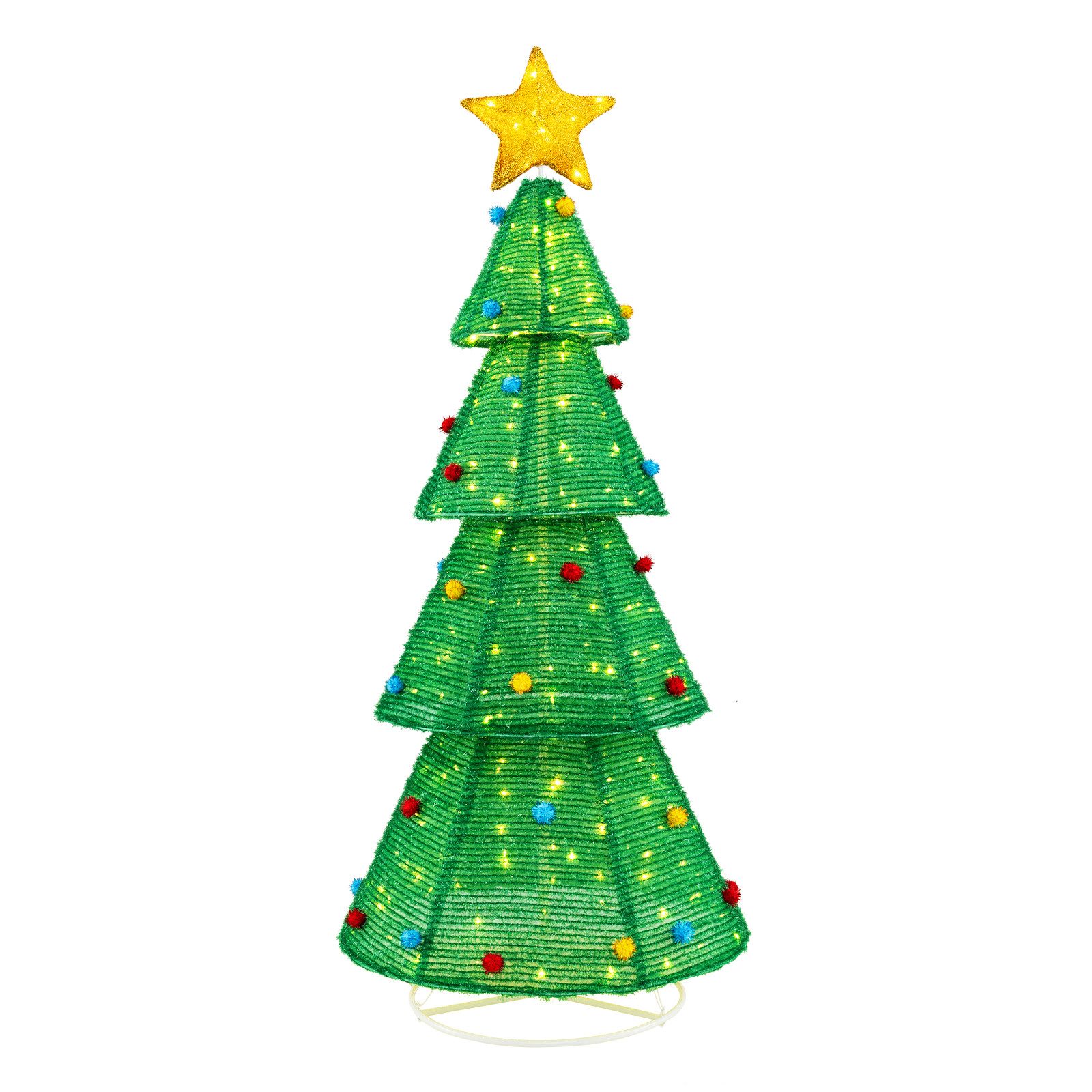 COSTWAY Weihnachtsfigur, Weihnachtsbaum, mit 200 LED-Lichern, günstig online kaufen