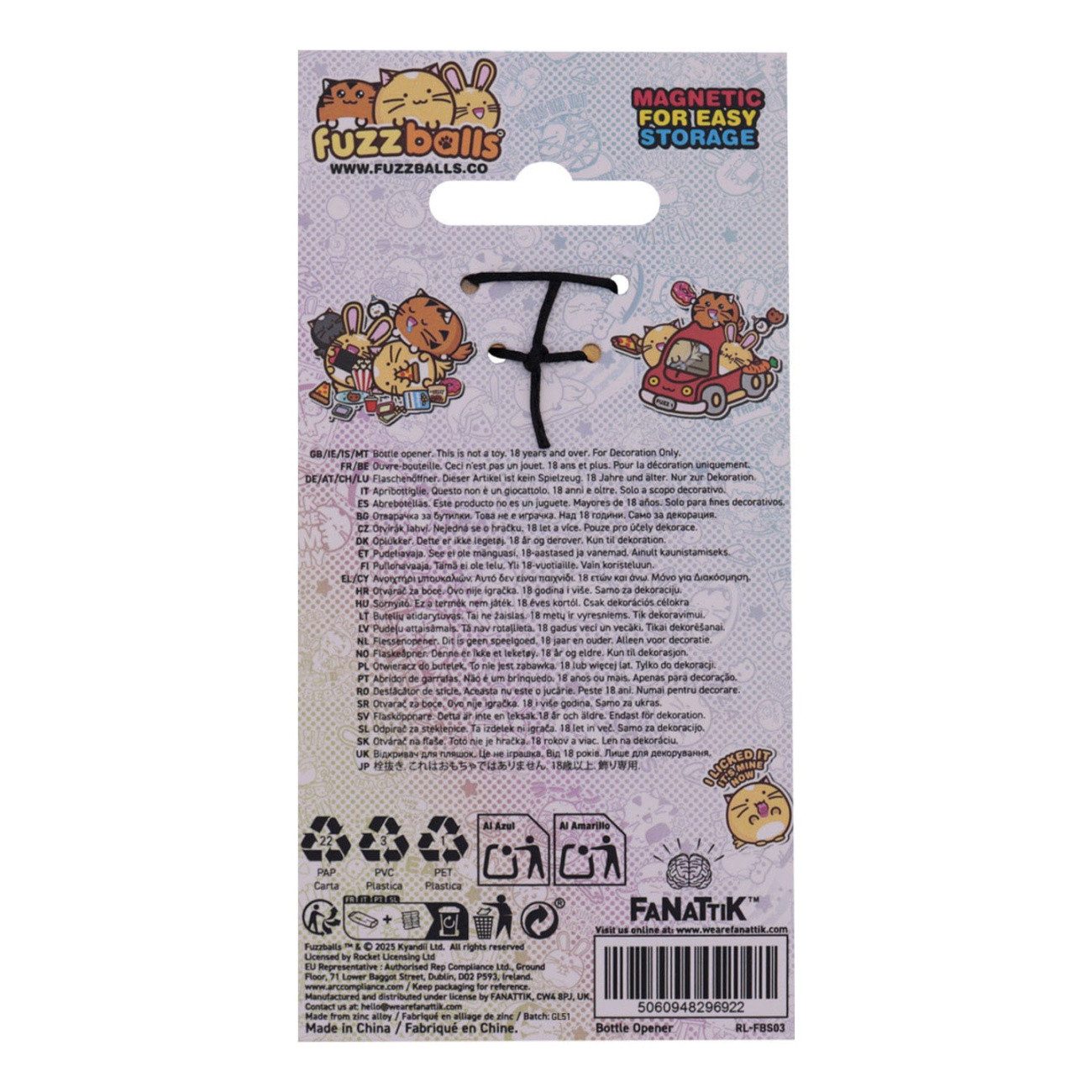 Fanattik Flaschenöffner Fuzzballs Flaschenöffner Whisky