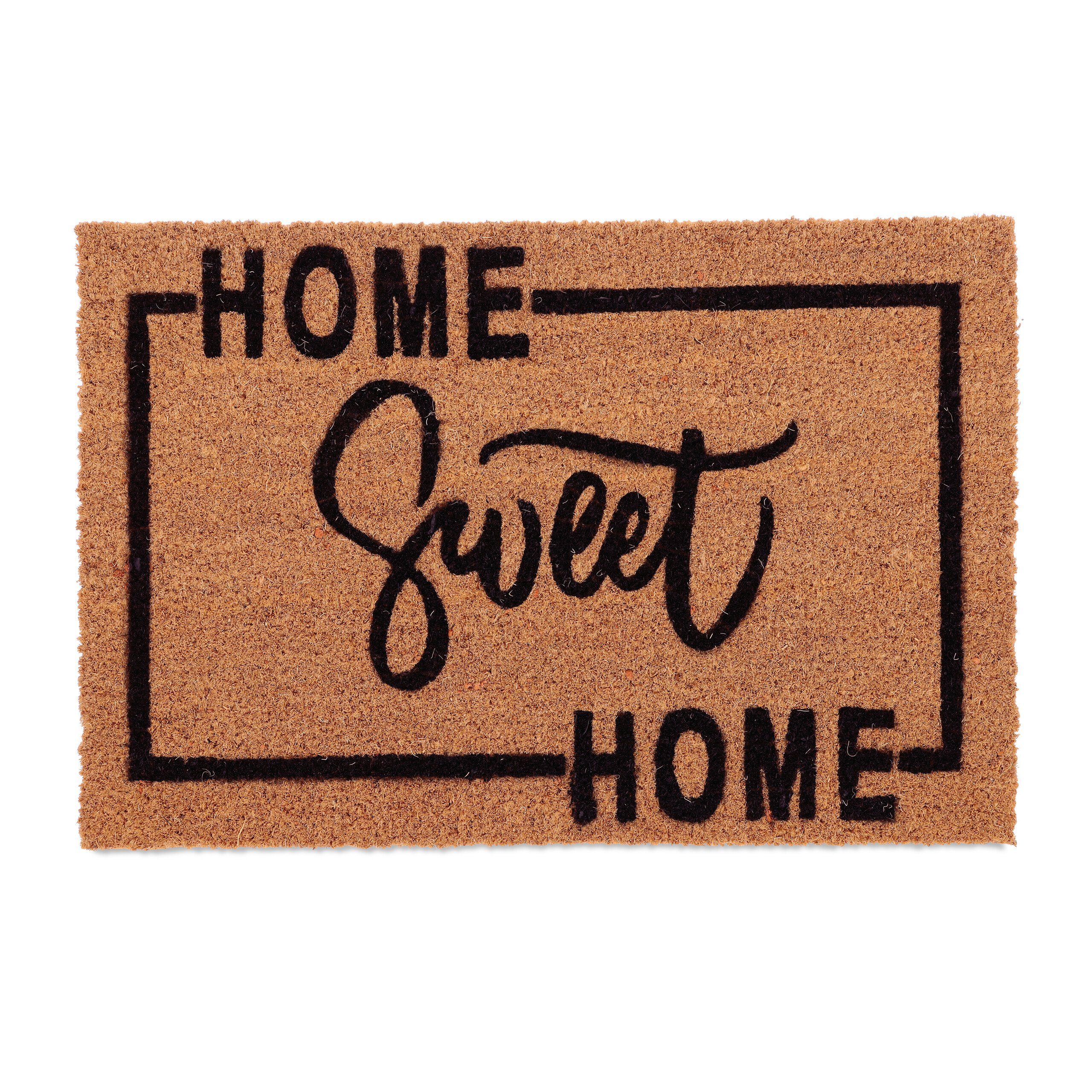 relaxdays Fußmatte Kokos Fußmatte Home Sweet günstig online kaufen