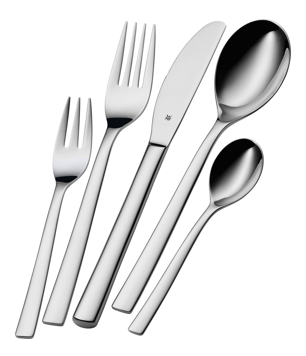 WMF Besteck-Set PALERMO, für 12 Personen, Spülmaschinenfest, (60-tlg), 12 Personen, Cromargan® Edelstahl Rostfrei 18/10, Cromargan Edelstahl 18/10