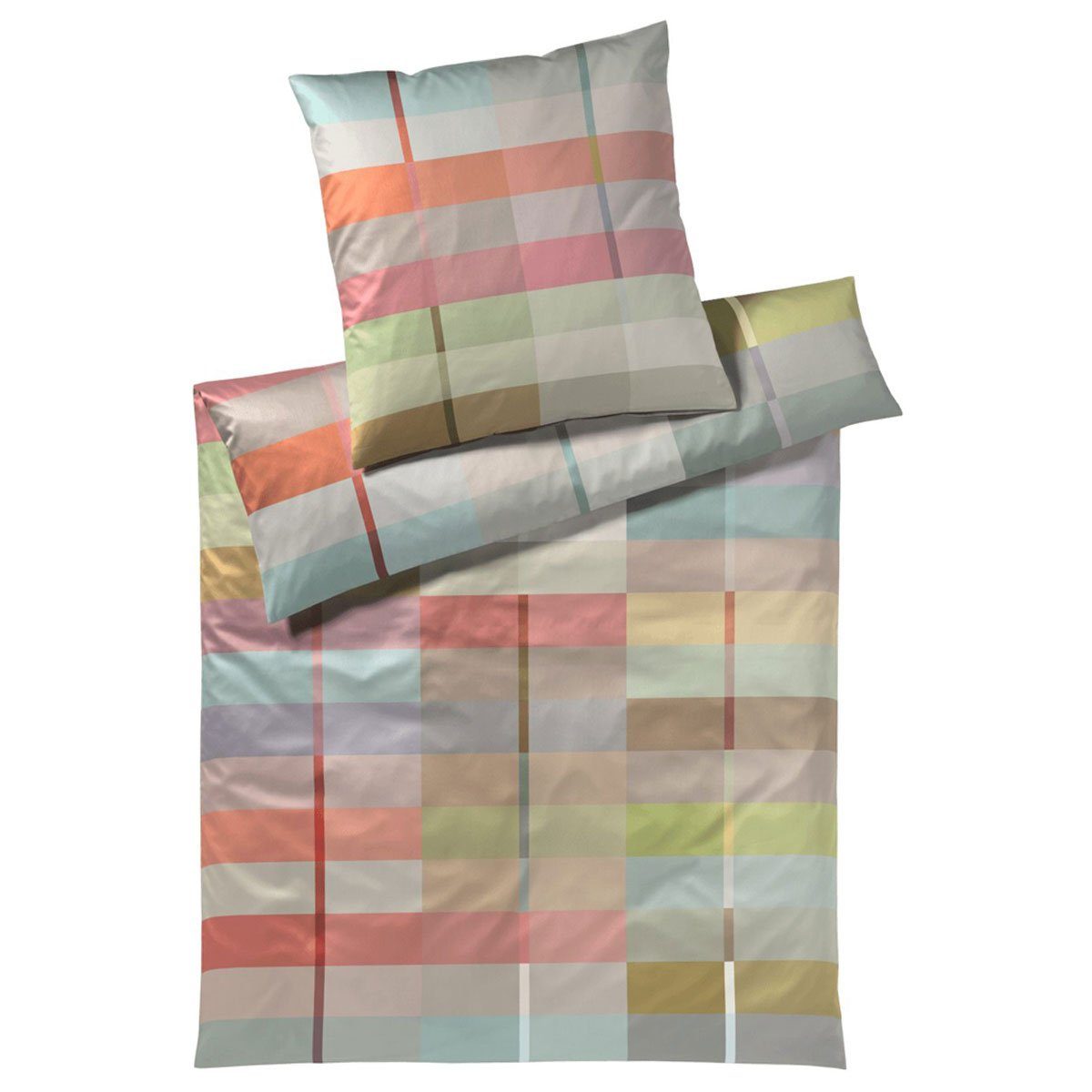 Remember Bettwäsche Ravenna, Mako Satin Baumwolle, 2 teilig, mit Reißverschluss