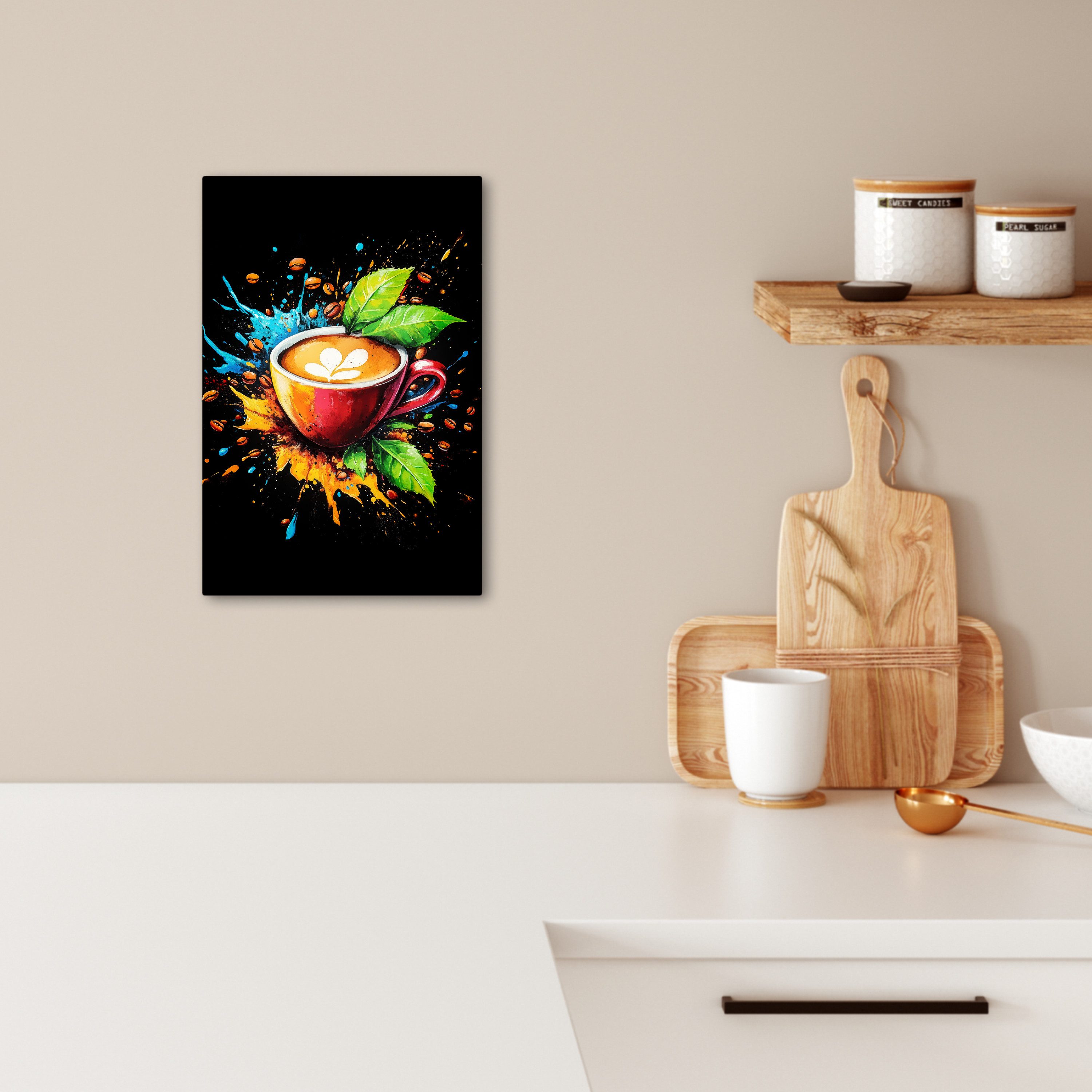 OneMillionCanvasses® Leinwandbild Kaffee - Graffiti - Trinken - Abstrakt, F günstig online kaufen