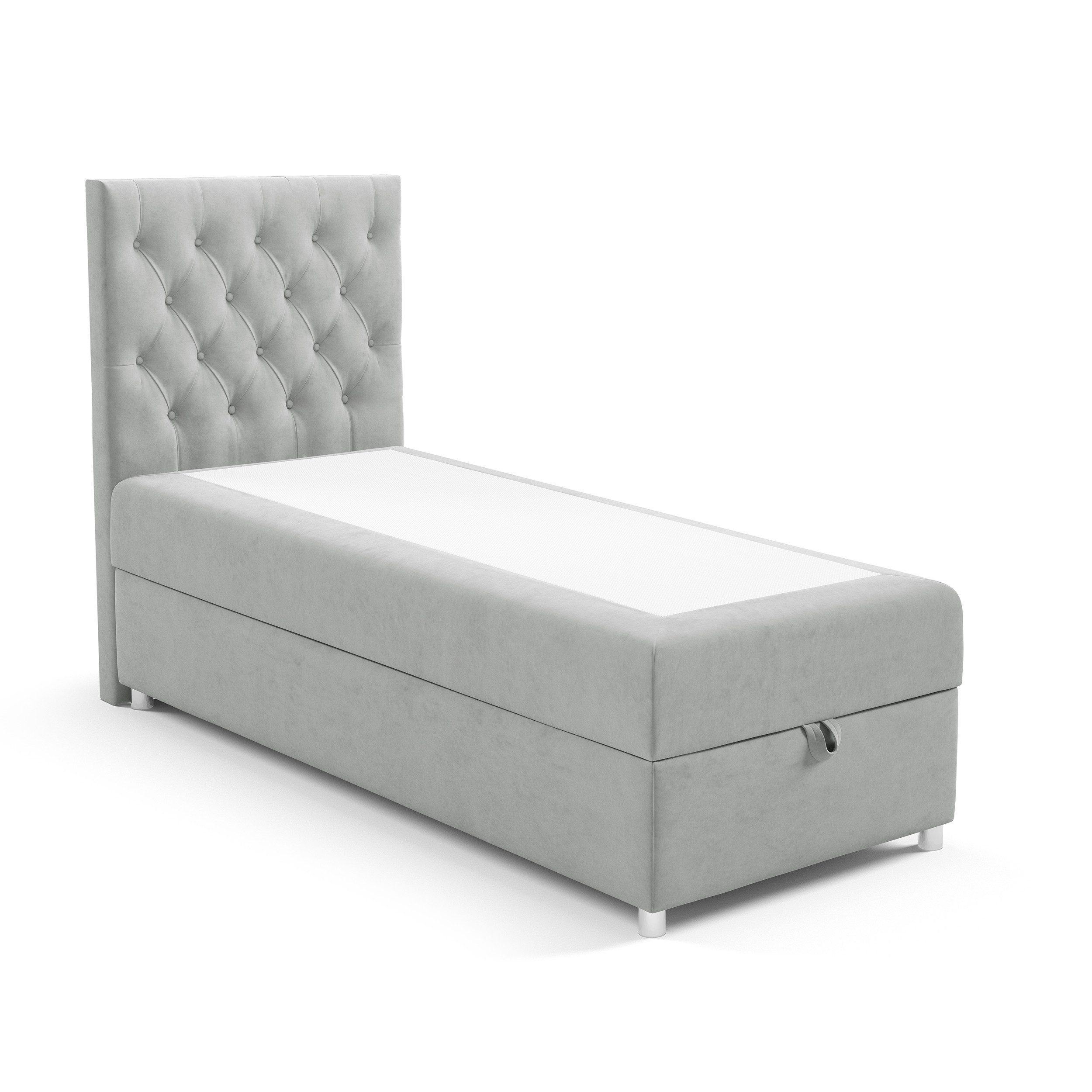 Best for Home Boxspringbett Trinity K-14 mit Bettkasten & PUR-Topper Komfort – Einzelbett (Komplettset, 1-St., 70x200 80x200 90x200 100x200 cm), Stauraumfunktion, 18 cm Bonellfederkernmatratze H3
