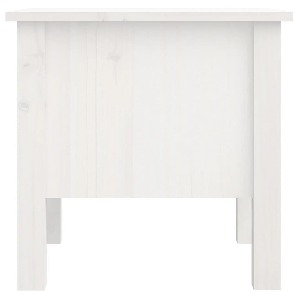 furnicato Stk. 2 Kiefer Massivholz (2-St) Beistelltische Weiß Beistelltisch cm 40x40x39