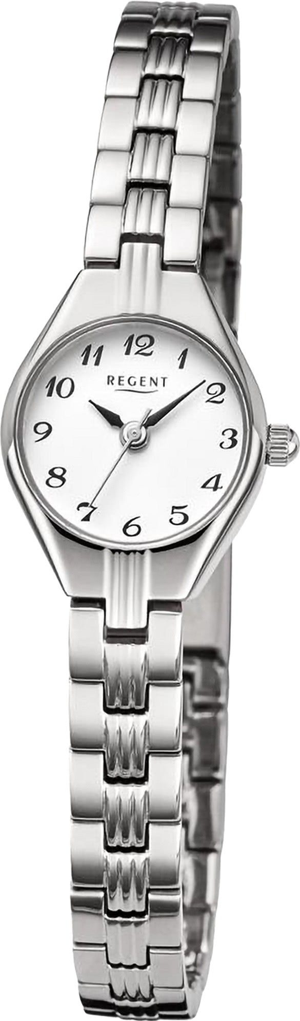 Regent Quarzuhr Regent Damen Armbanduhr Analog, Damen Armbanduhr rund, extra groß (ca. 18,5mm), Metallarmband