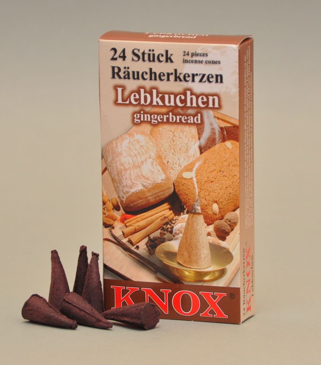 24 KNOX Räucherkerzen Lebkuchen Stück Räucherhaus Knox -
