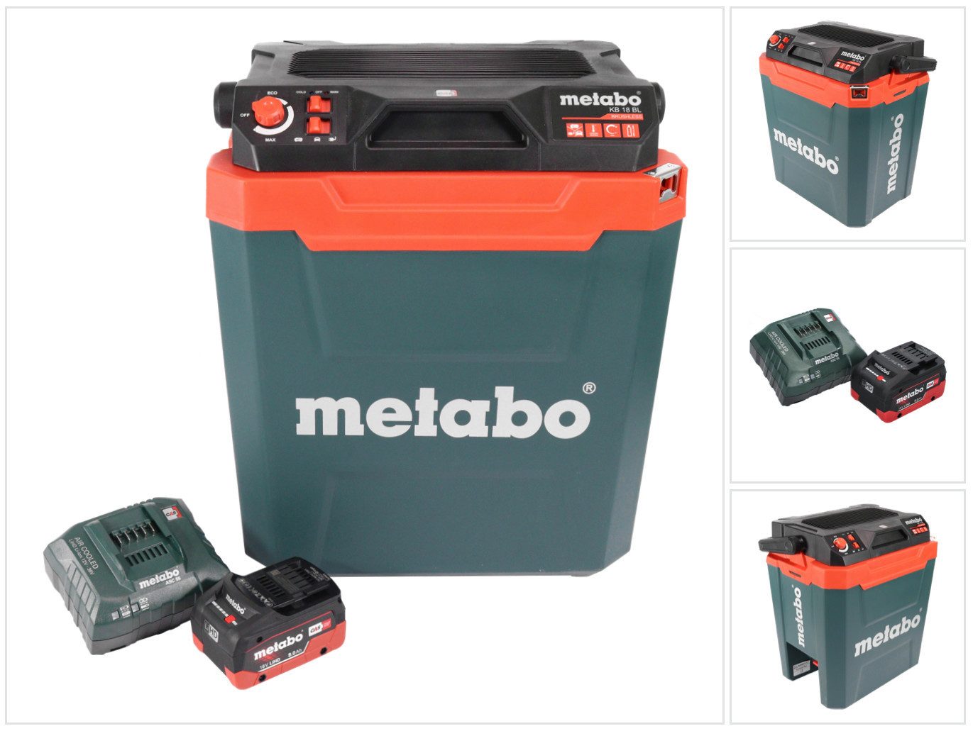 metabo Kühlbox KB 18 BL Akku Kühlbox 18 V mit Warmhaltefunktion 28 l Brushless + 1x