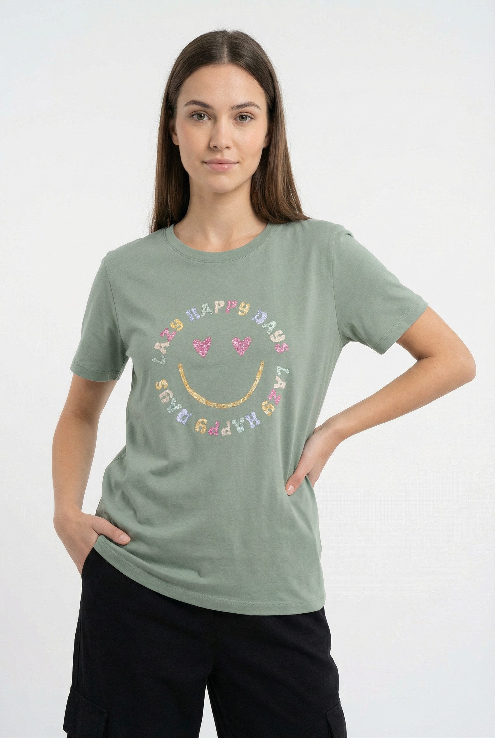 ONLY Kurzarmshirt ONLKITA S/S TEE JRS NOOS Baumwolle, regular fit