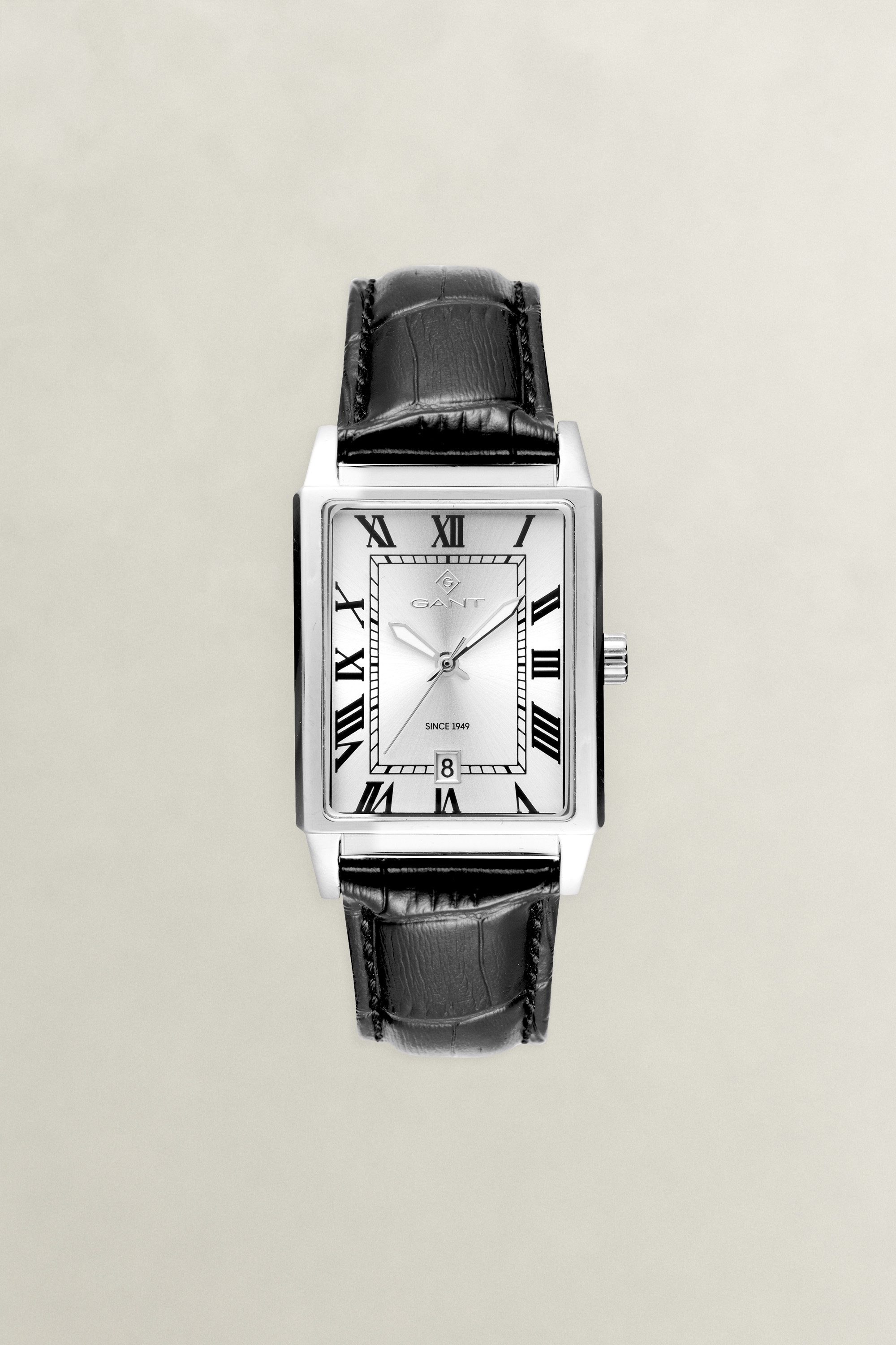 Gant Quarzuhr Staten Island G197001, Armbanduhr, Herrenuhr, Lederarmband, analog, Tag