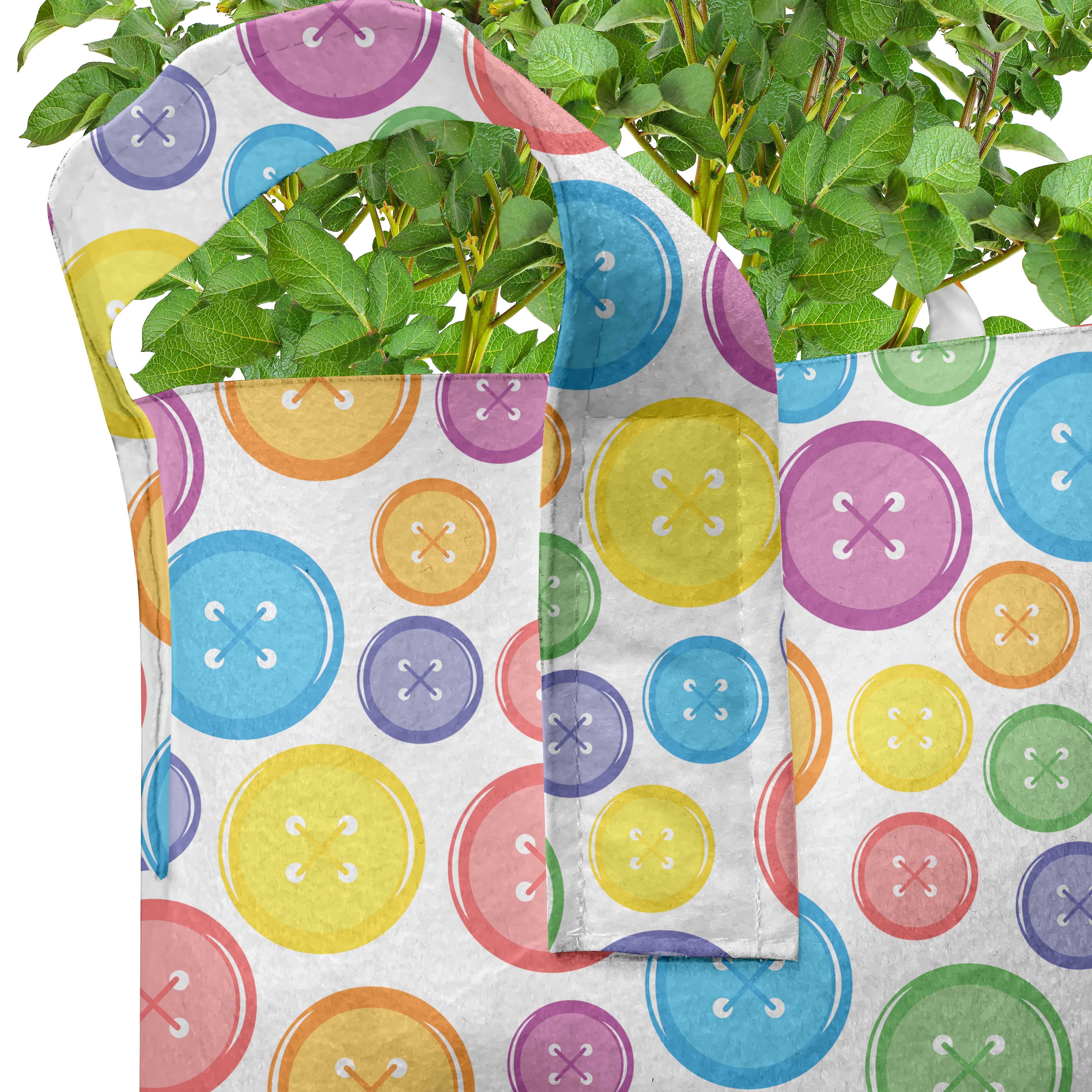 Abakuhaus Pflanzkübel Kids Buttons hochleistungsfähig Circular mit Griffen Pflanzen, Stofftöpfe für