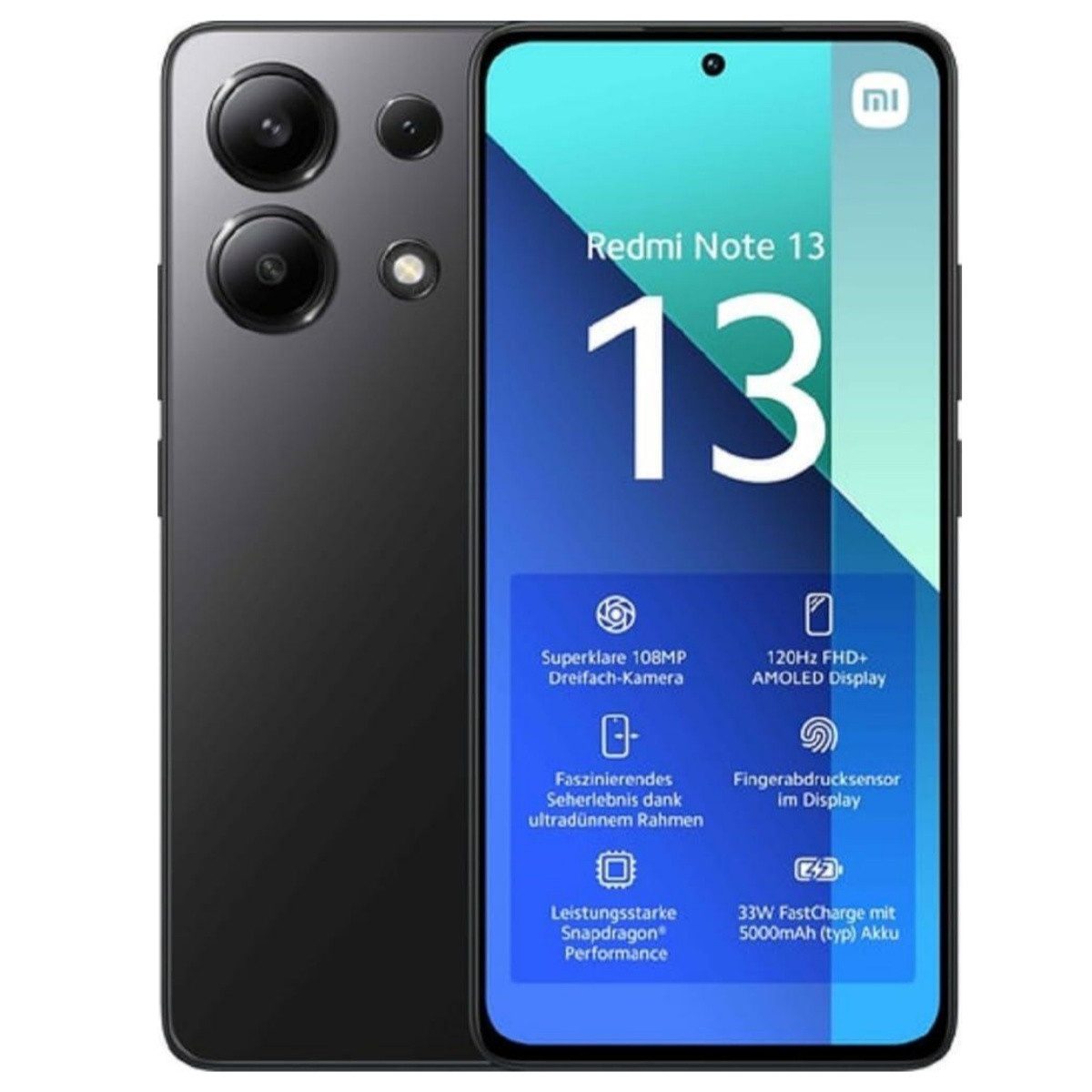 Xiaomi Redmi Note 13 Smartphone (16,94 cm/6,67 Zoll, 256 GB Speicherplatz, 108 MP Kamera, RAM-Erweiterung)