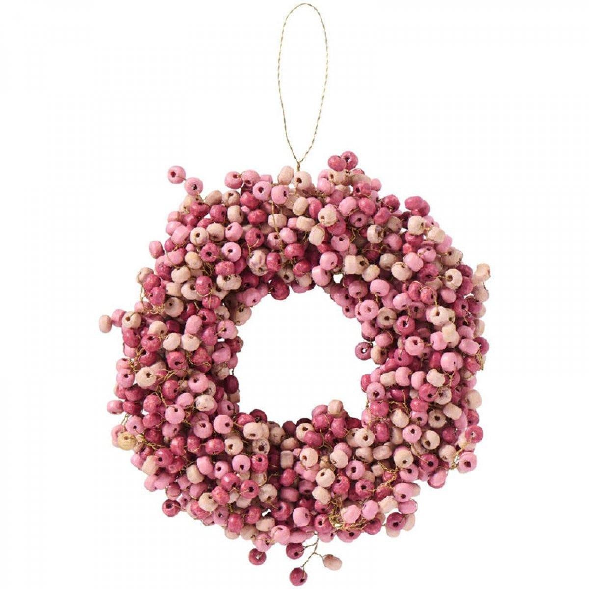 Ib Laursen Dekofigur Ib Laursen Kranz mit Holzperlen Rosa (13,5cm)