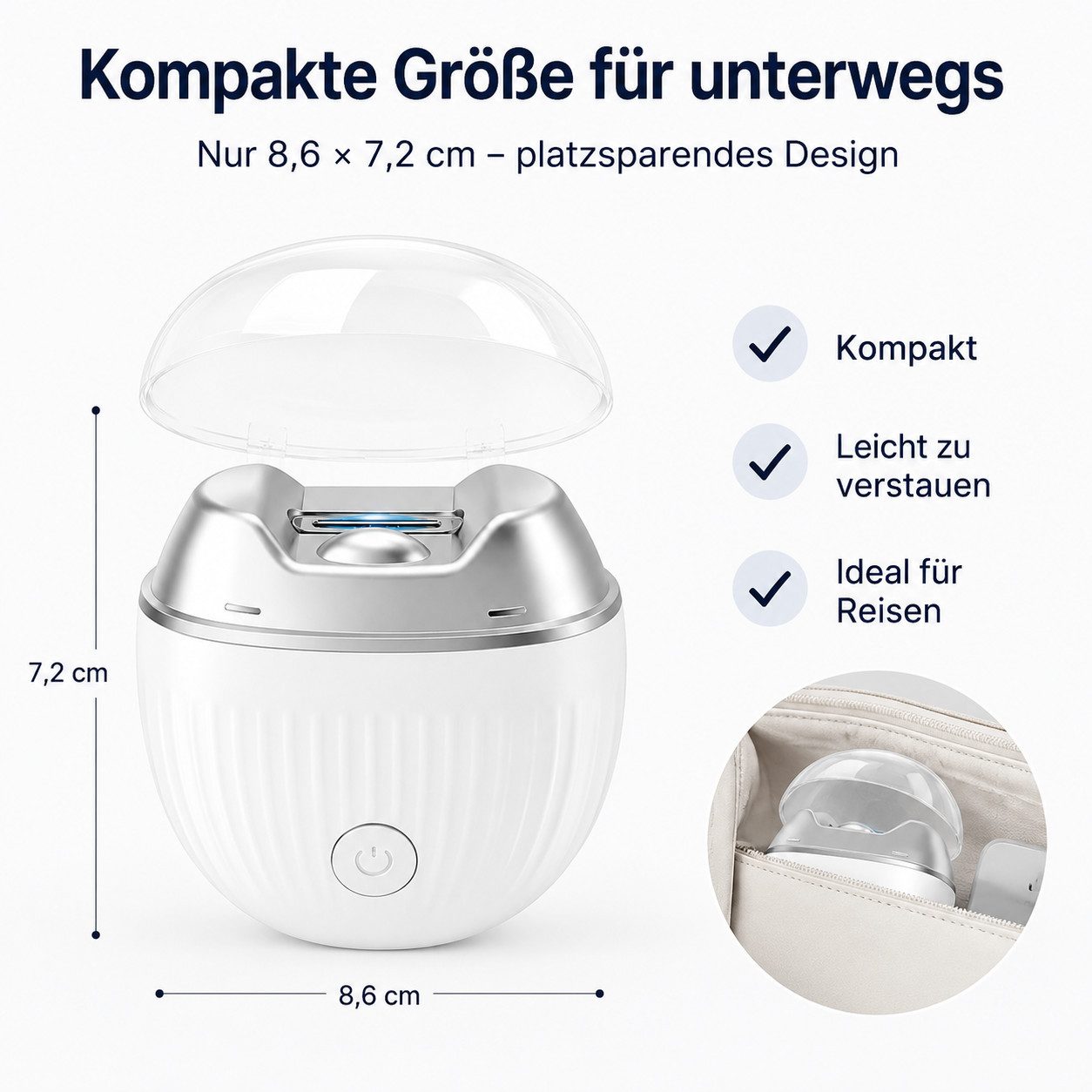 XEOOCE Nagelknipser Elektrischer Nagelknipser Nageltrimmer mit LED Licht USB-C