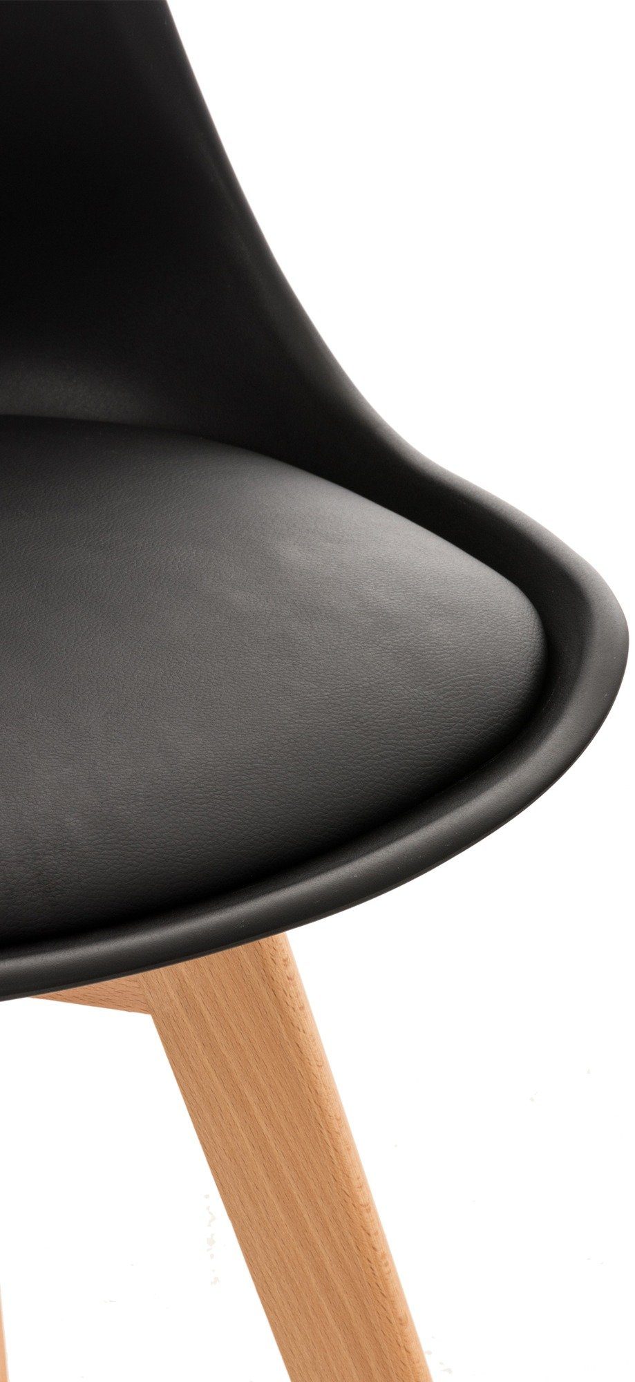 CLP Küchenstuhl Linares, mit Rückenlehne und Holzbeinen