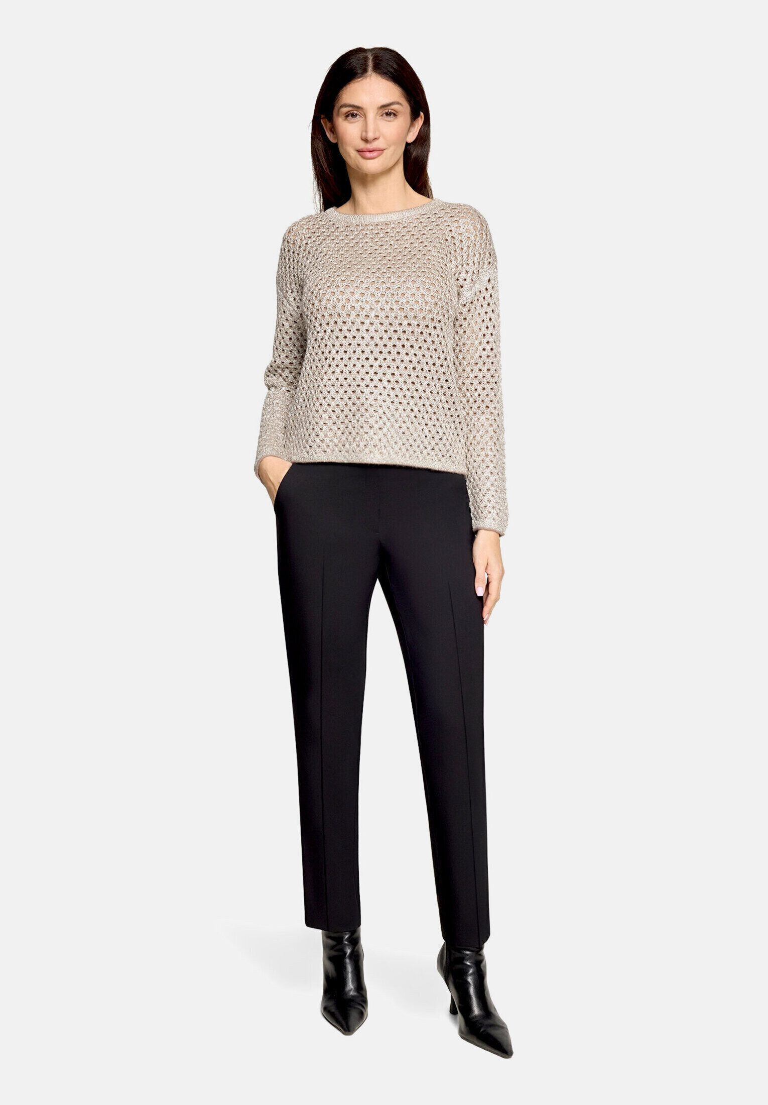 Betty Barclay Strickpullover Damen mit Lochmuster (1-tlg)