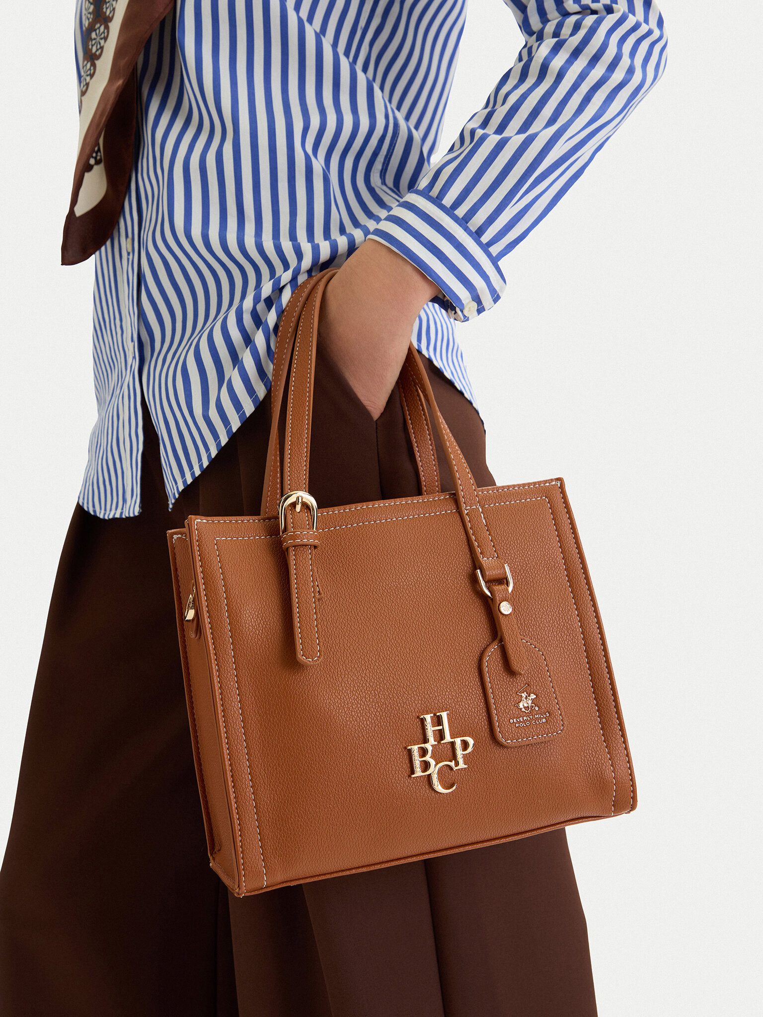 BEVERLY HILLS POLO CLUB Handtasche Beverly Hills Polo Club Damenhandtasche Braun BEVERLY HILLS POLO CLUB-