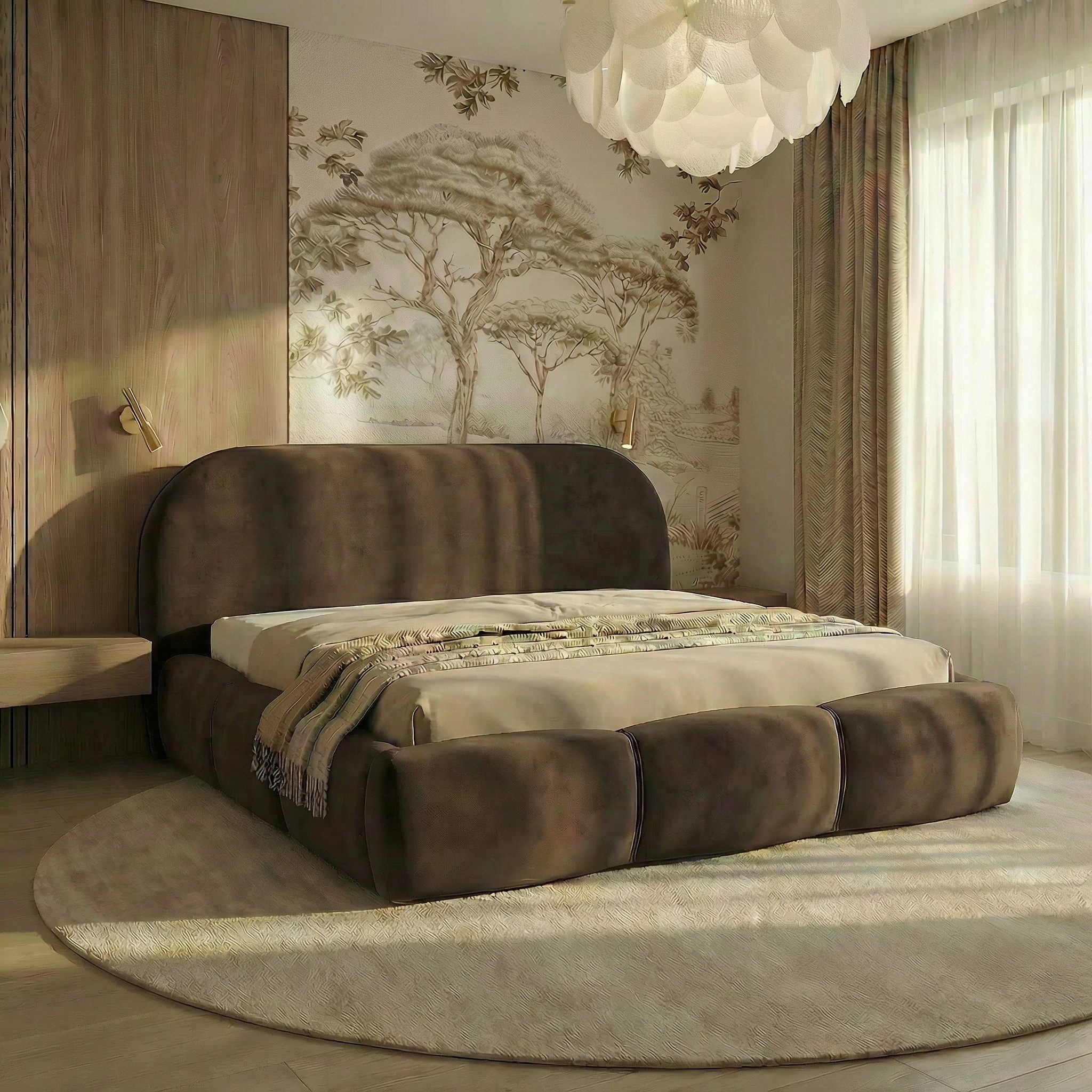 thematys Polsterbett mit Bettkasten, CLOUD 140x200 160x200 180x200 200x200cm (Kopfteil im Oversize-Look und Stauraum – weich, modern und pflegeleicht)