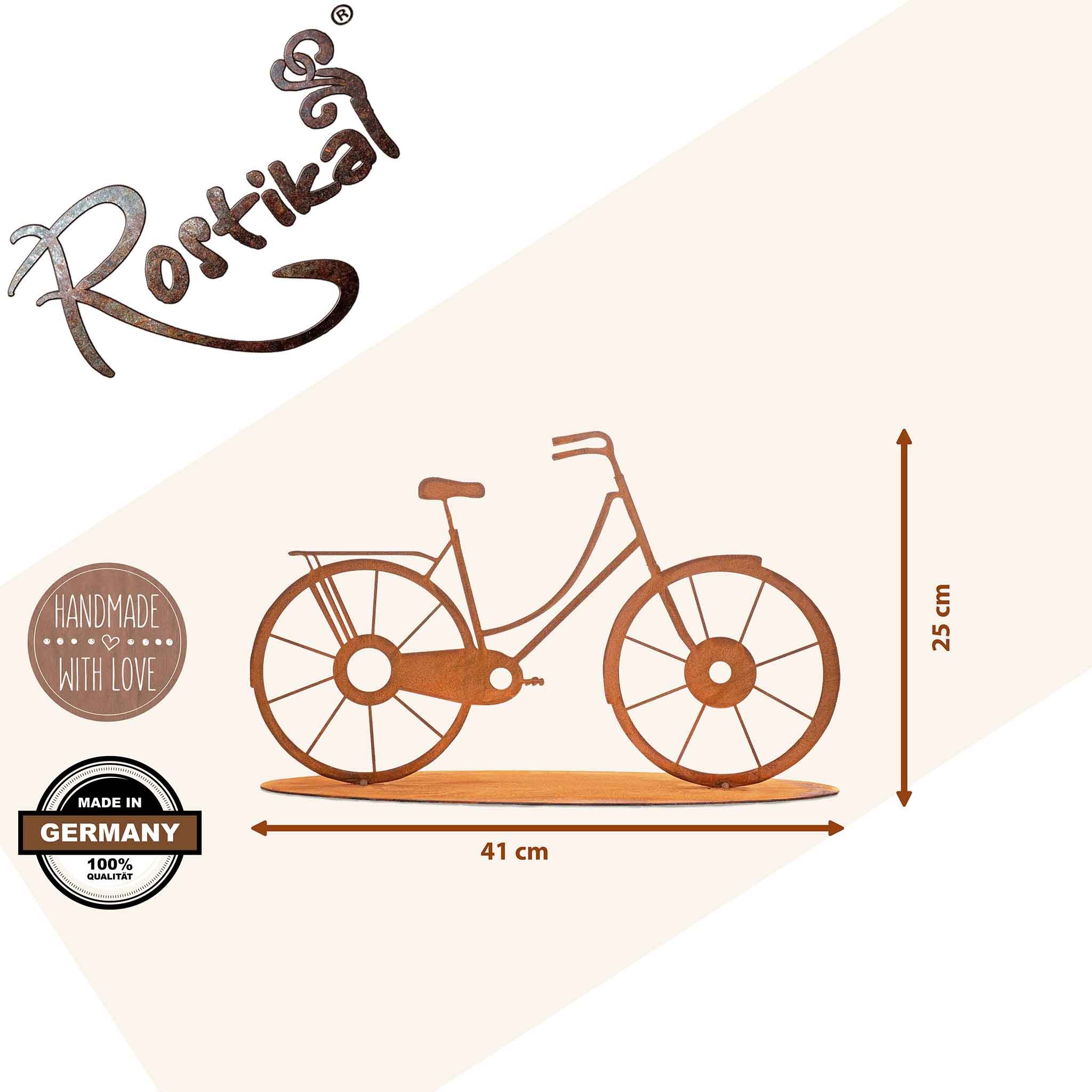 Rostikal Gartenfigur Fahrrad Deko Figur Garten günstig online kaufen
