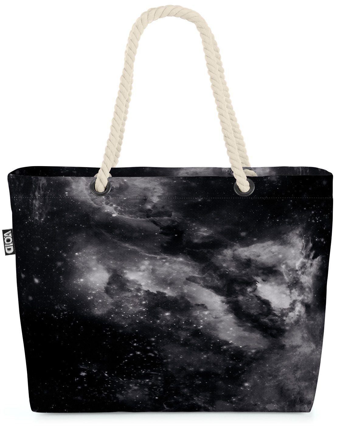 VOID Strandtasche (1-tlg), Weltall Space Shopper Beach Bag Sternzeichen Astro Weltraum schwarz