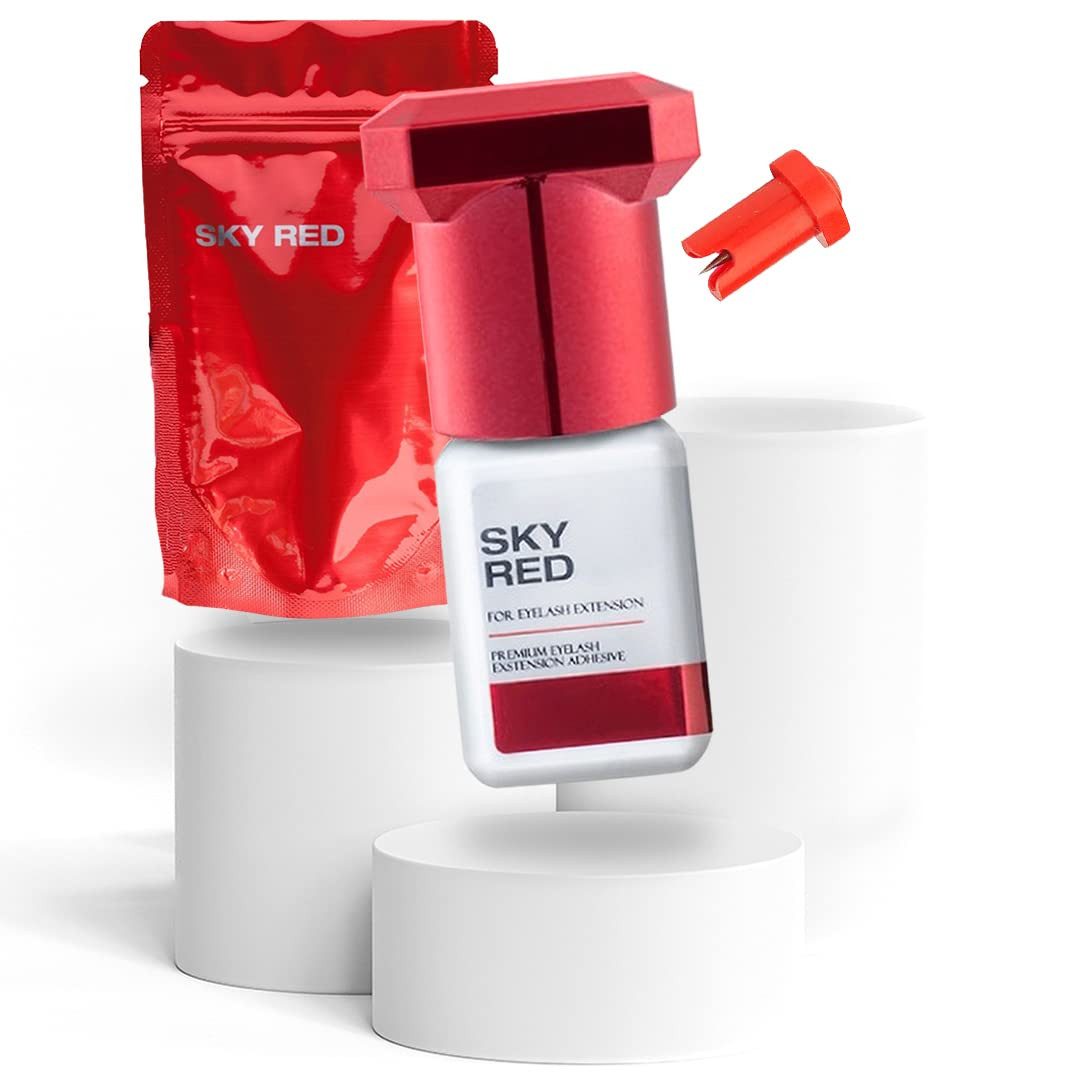 Sky Glue Wimpernkleber Sky Glue Red für Wimpernverlängerung Wimpern Lashes 5ml