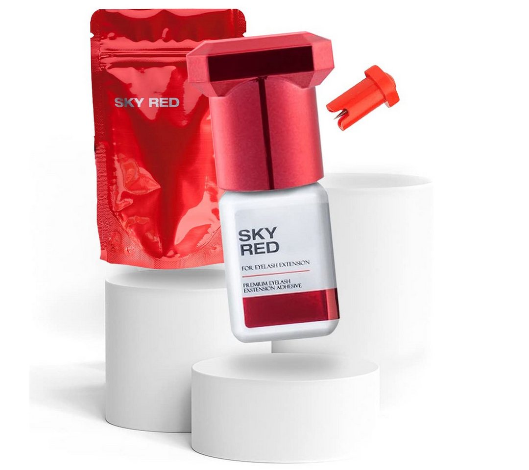 Sky Glue Wimpernkleber Sky Glue Red für Wimpernverlängerung Wimpern Lashes 5ml