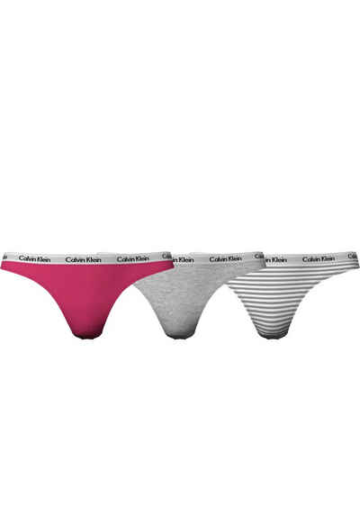 Calvin Klein Underwear Slip (Packung, 3-St., 3er-Pack) in uni und gestreift