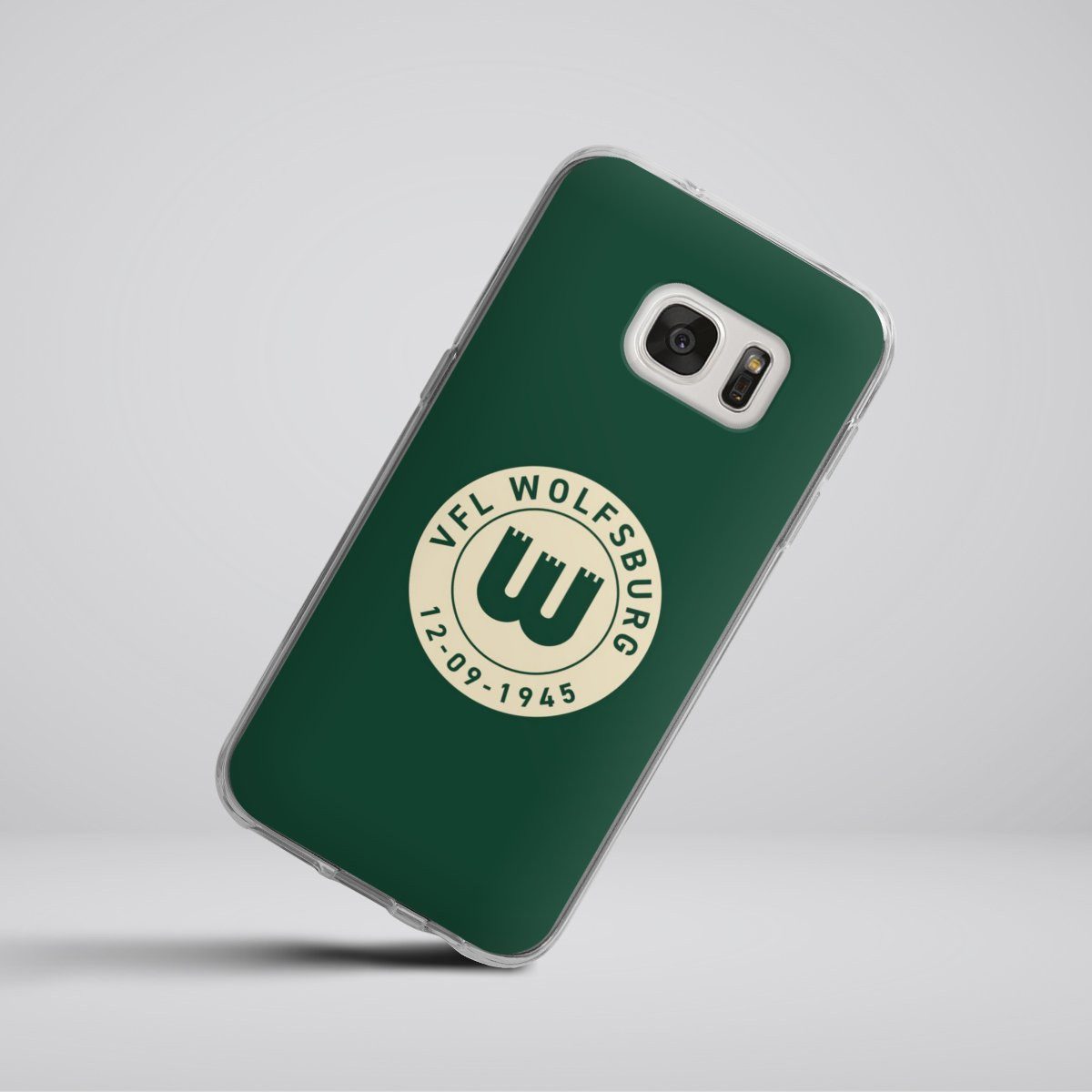 DeinDesign Handyhülle VfL Wolfsburg 80 Jahre Offizielles Lizenzprodukt, Samsung Galaxy S7 Silikon Hülle Bumper Case Handy Schutzhülle