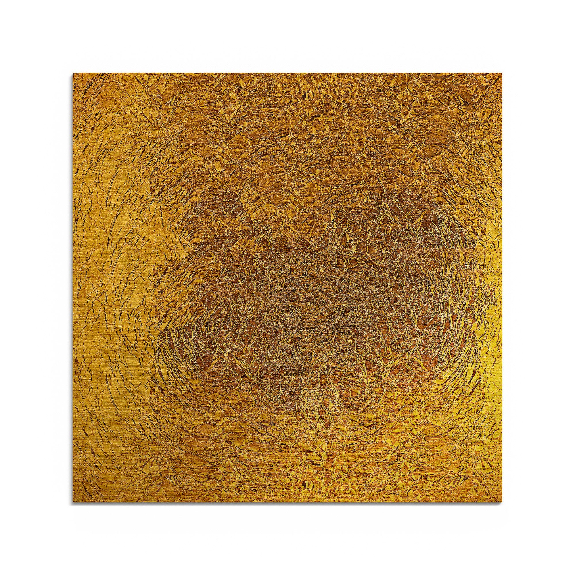 DEQORI Metallbild 'Relief in Goldoptik', Alu Dibond Bild Aluminium Aluverbu günstig online kaufen