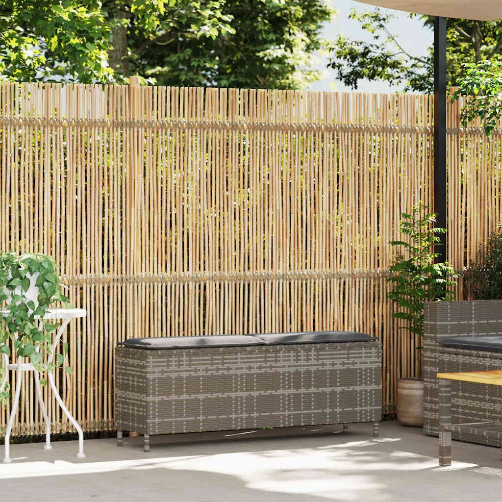 vidaXL Gartenbank Gartenbank mit Kissen Grau günstig online kaufen