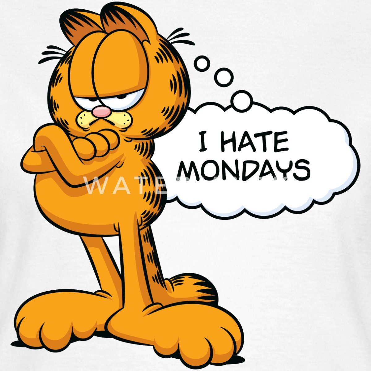 Spreadshirt T-Shirt Garfield Ich Hasse Montage Mondays Montag Frauen T-Shirt (1-tlg) Slim Fit, fällt klein aus