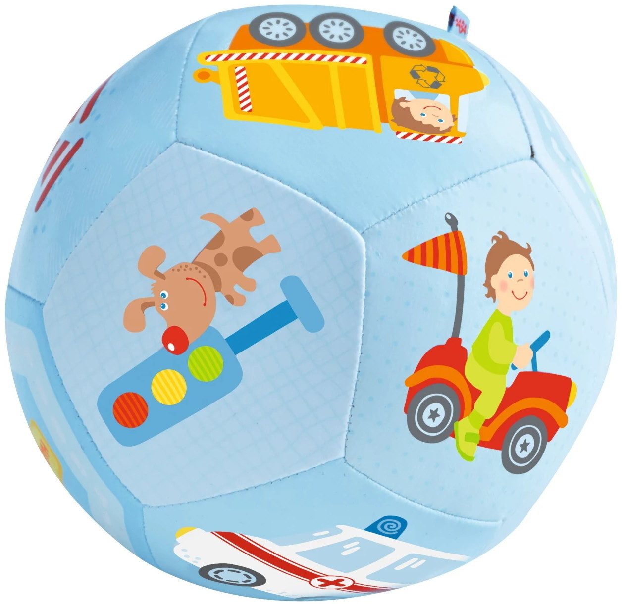 Haba Spielball Babywelt Ball Babyball Fahrzeug-Welt 14 cm Ø 1302482001