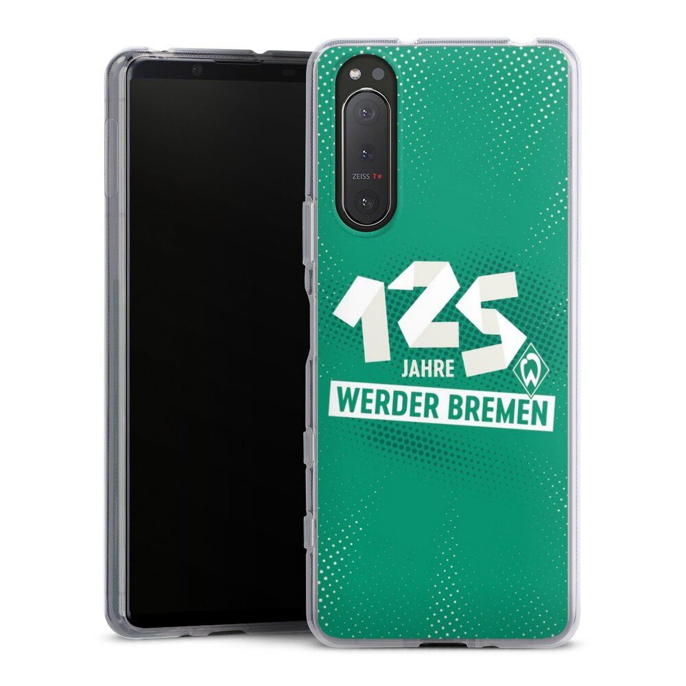 DeinDesign Handyhülle 125 Jahre Werder Bremen Offizielles Lizenzprodukt, Sony Xperia 5 II Silikon Hülle Bumper Case Handy Schutzhülle