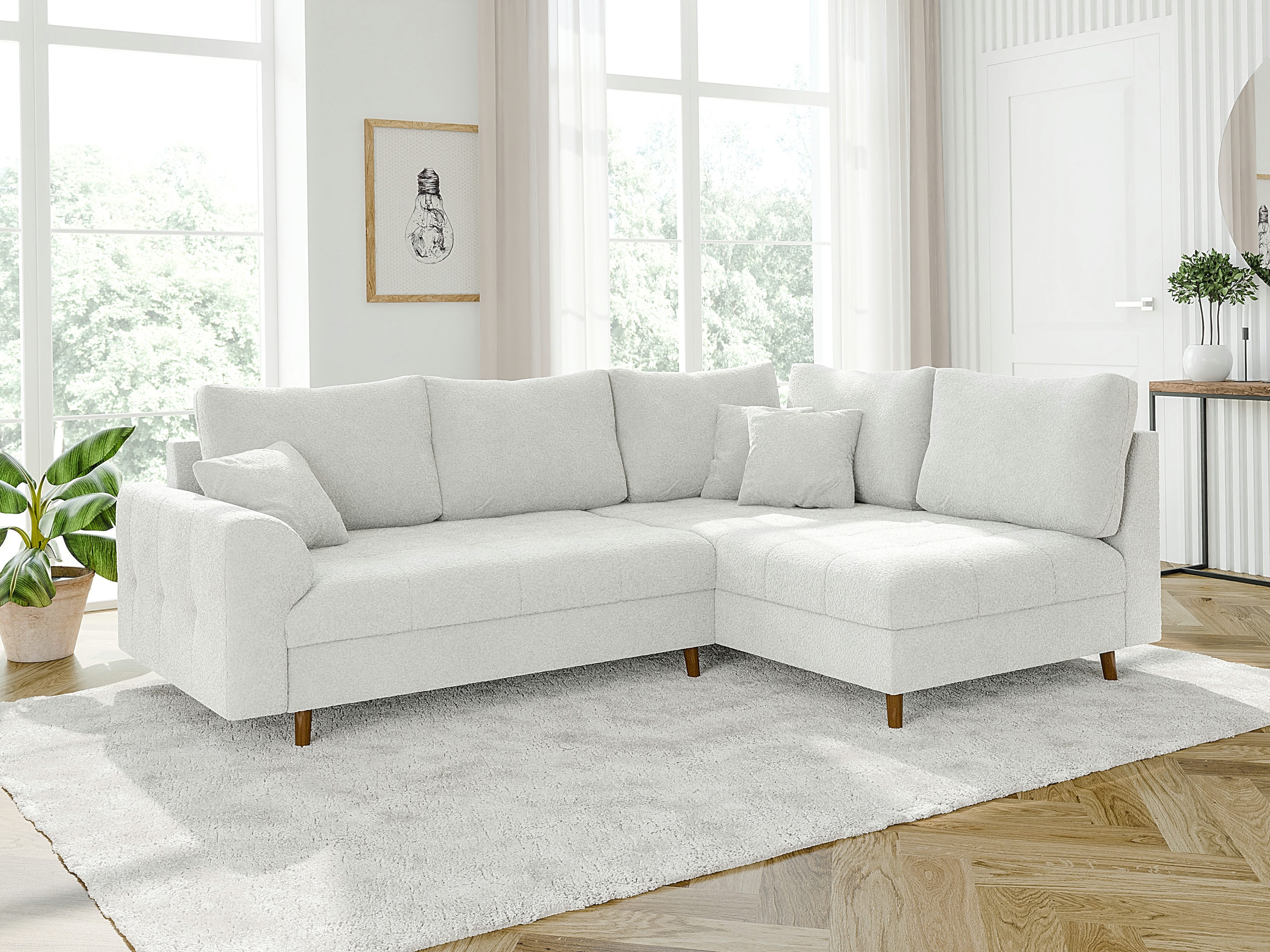 S-Style Möbel Ecksofa Leif mit Braun günstig online kaufen