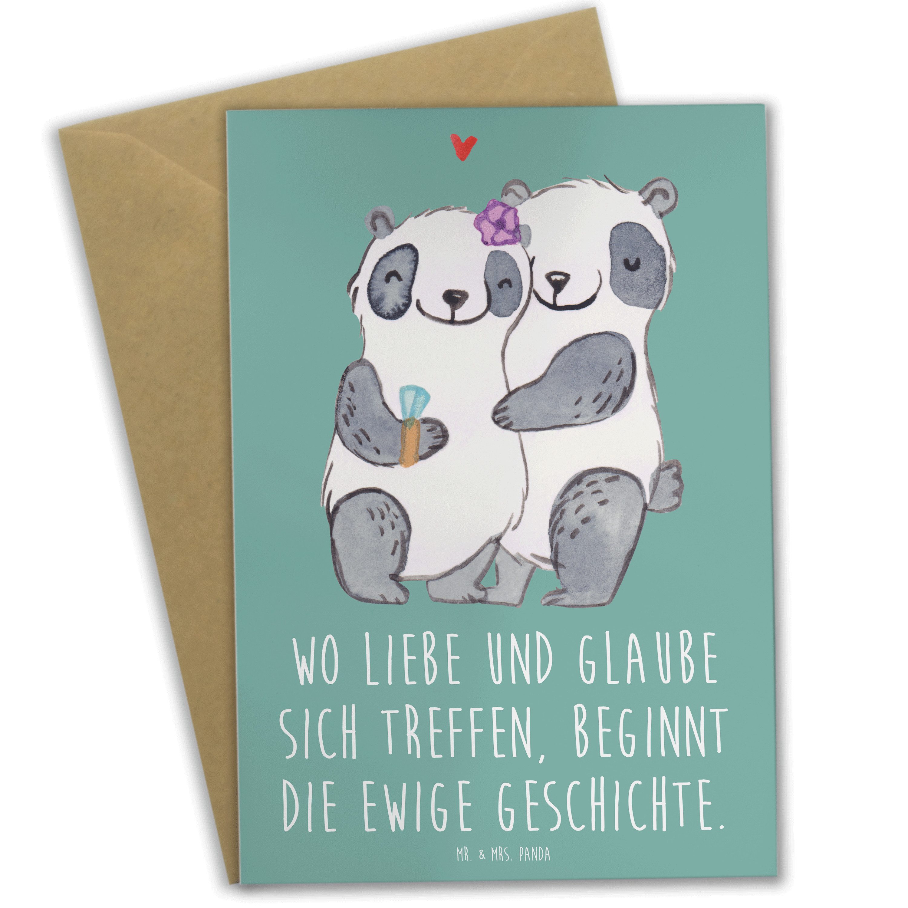 Grußkarte Kirchliche Trauung Liebe Glaube - Meeresbrise - Geschenk, spirituelle