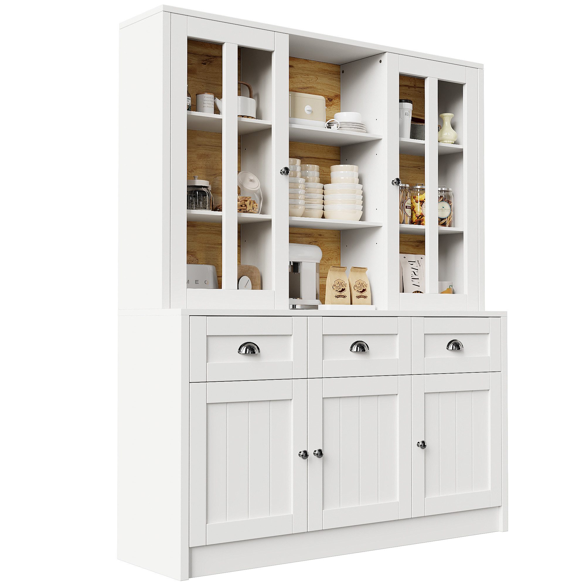 REDOM Hochschrank Küchenschrank,Esszimmerschrank (140x38,5x175 cm Moderner günstig online kaufen