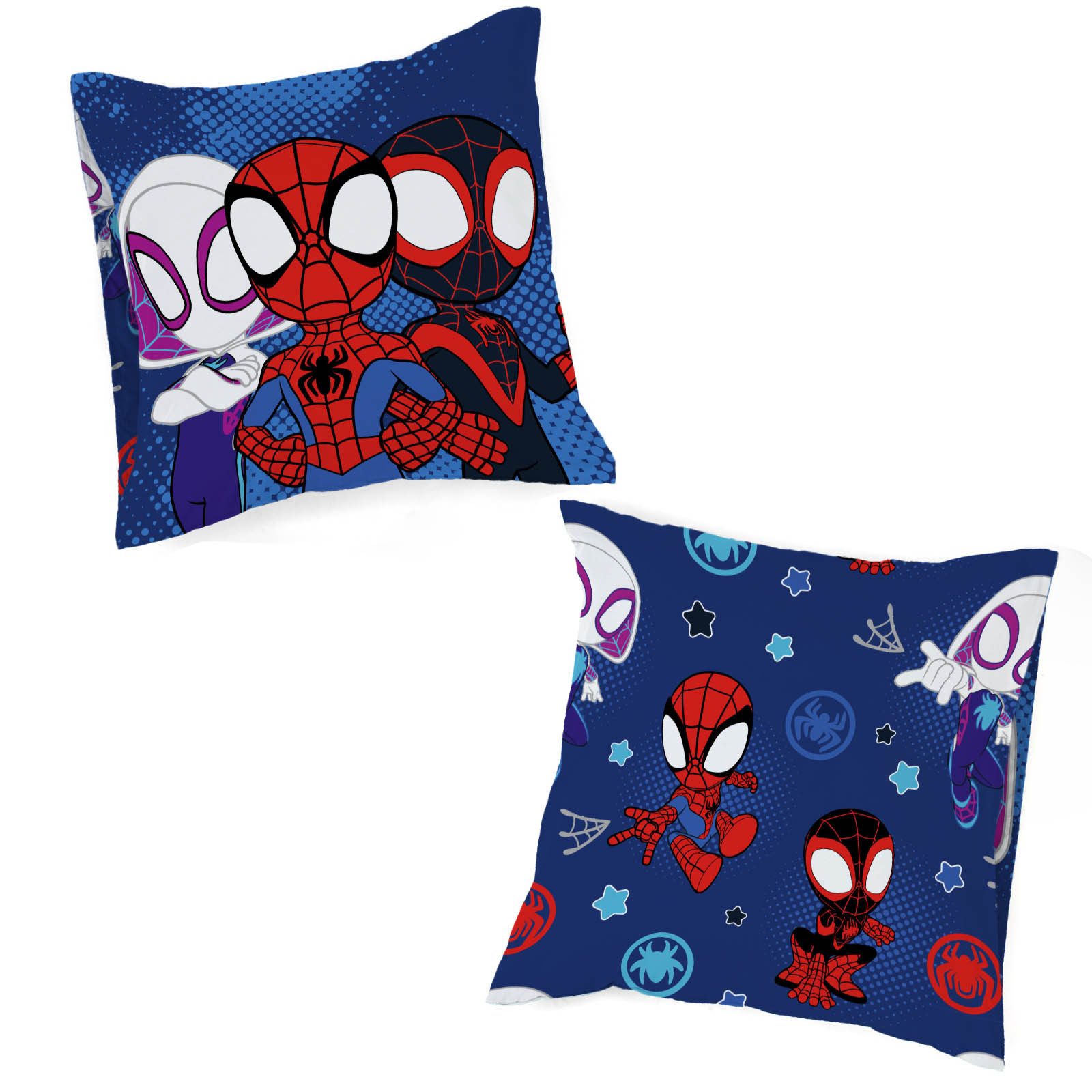MARVEL Kinderbettwäsche Marvel Spidey Bettbezug-Set 135x200 cm + Kissenbezug 80x80 cm, Washed Cotton, 2 teilig, 100 % Baumwolle, maschinenwaschbar, wendbar – Bild 4 von 5