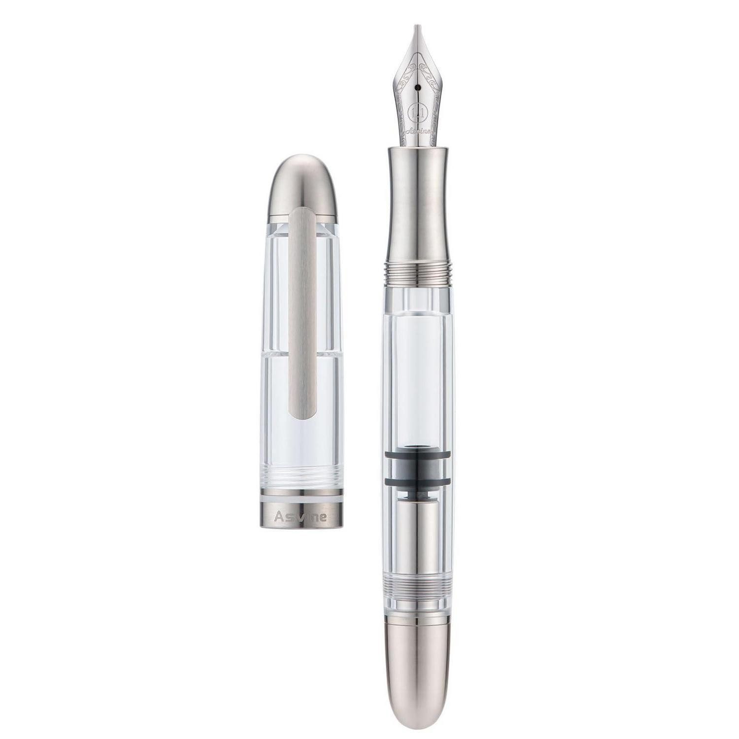 LuxusKollektion Füllfederhalter Füllfederhalter Kolben Titan 1,1mm Stub