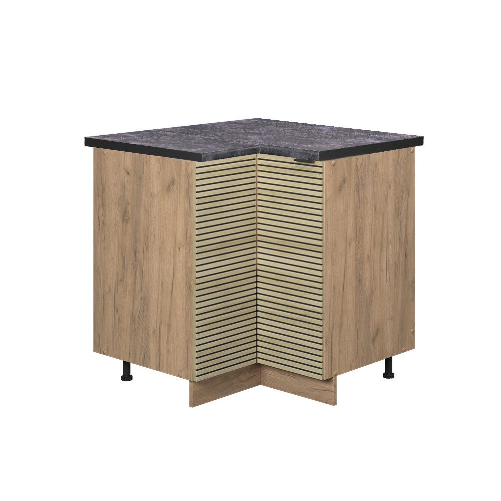 Vicco Eckunterschrank Fame-Line, Eiche Paneel/Goldkraft Eiche, günstig online kaufen