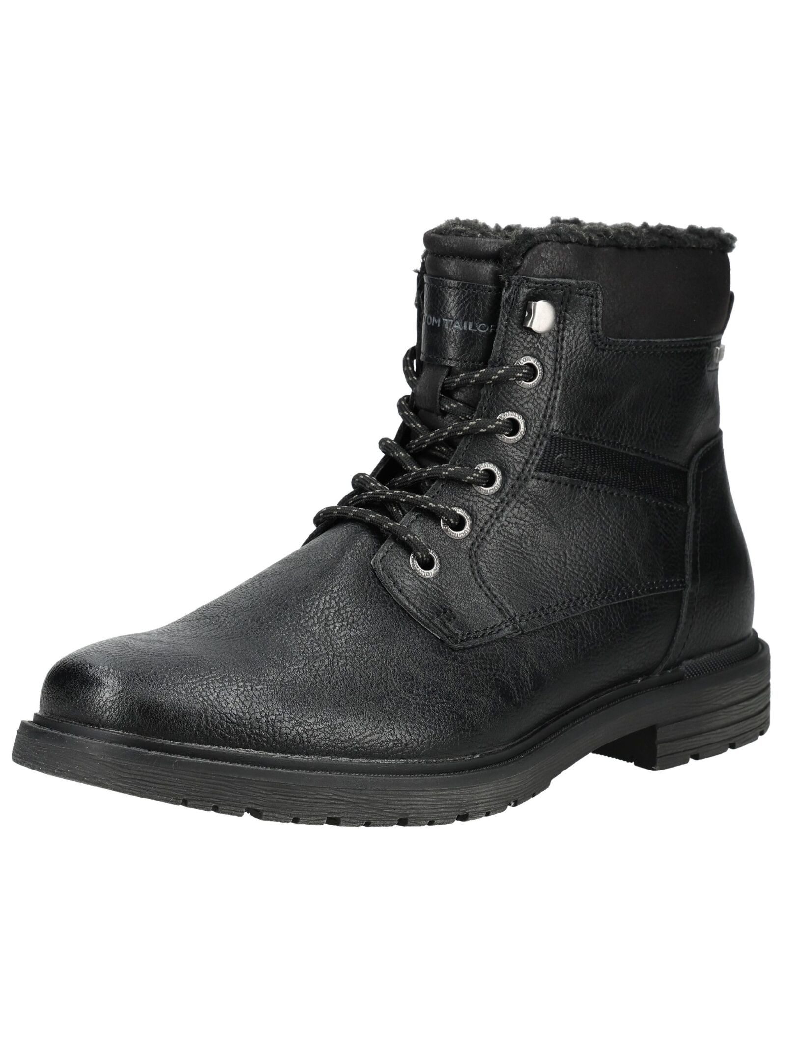 TOM TAILOR Stiefelette Lederimitat/Textil . Schnürstiefelette