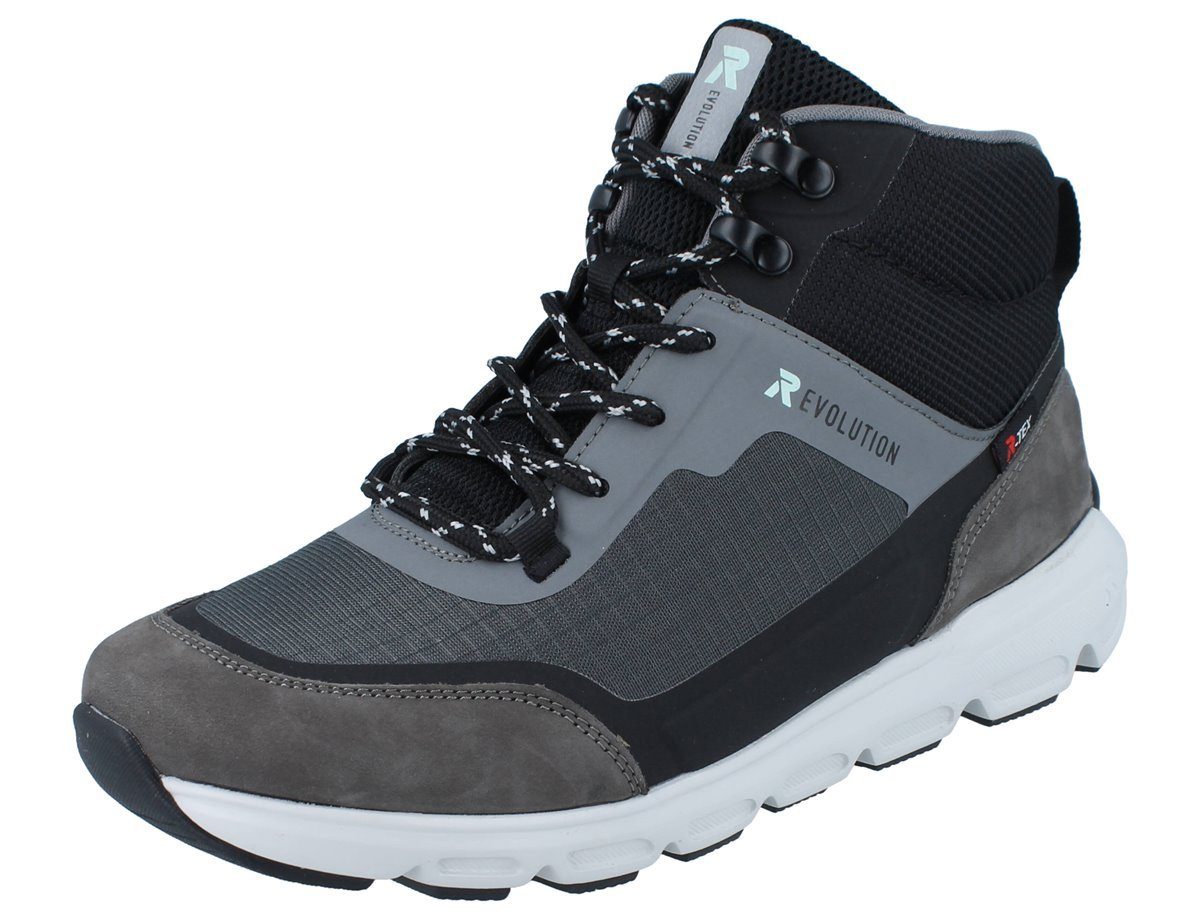 Rieker RIEKER Damen High Sneaker grau Leder Textil - Größe: 39 Winterstiefel Wechselfußbett