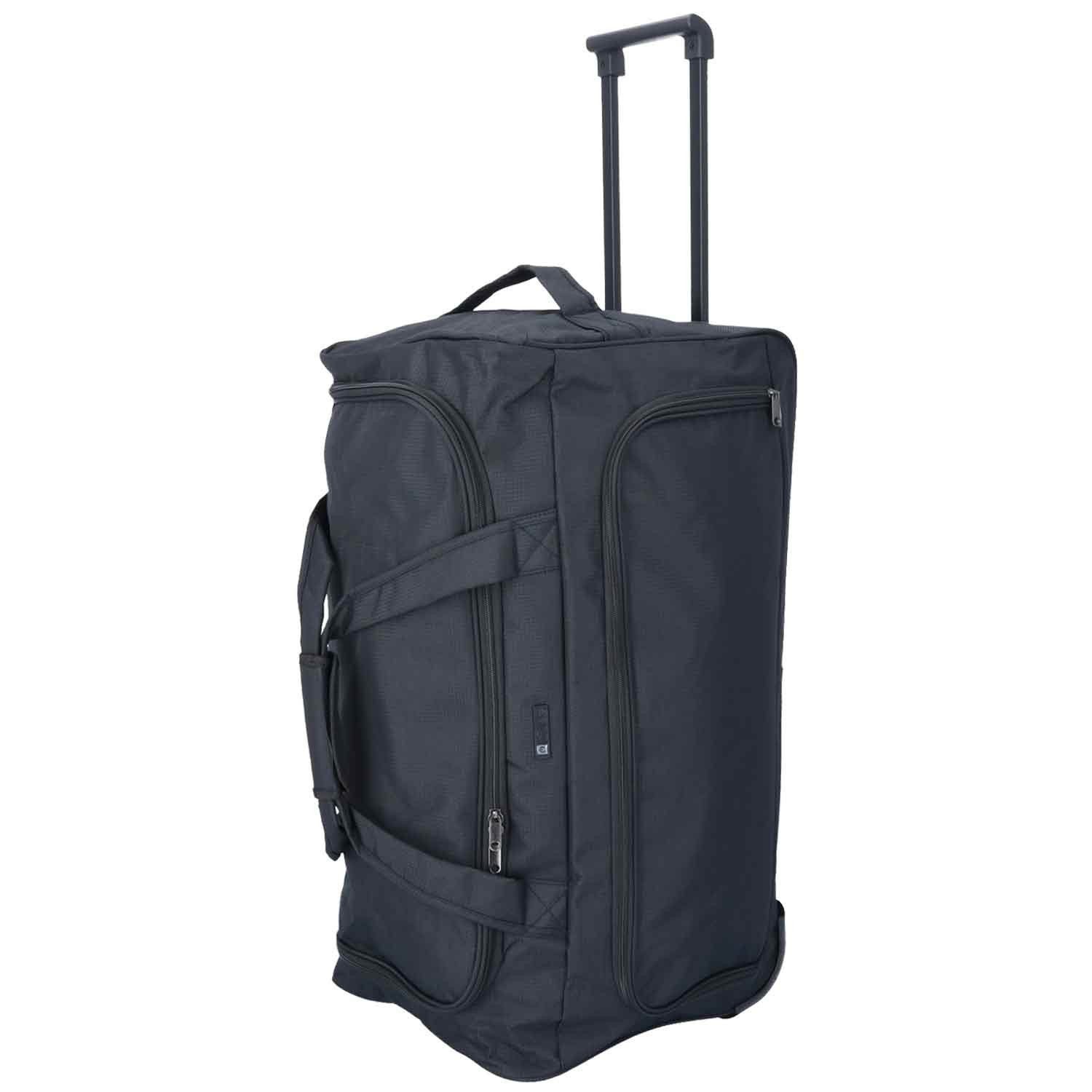 TheTrueC Reisetasche TheTrueC Rollenreisetasche 71cm Trolley Koffer Sporttasche schwarz